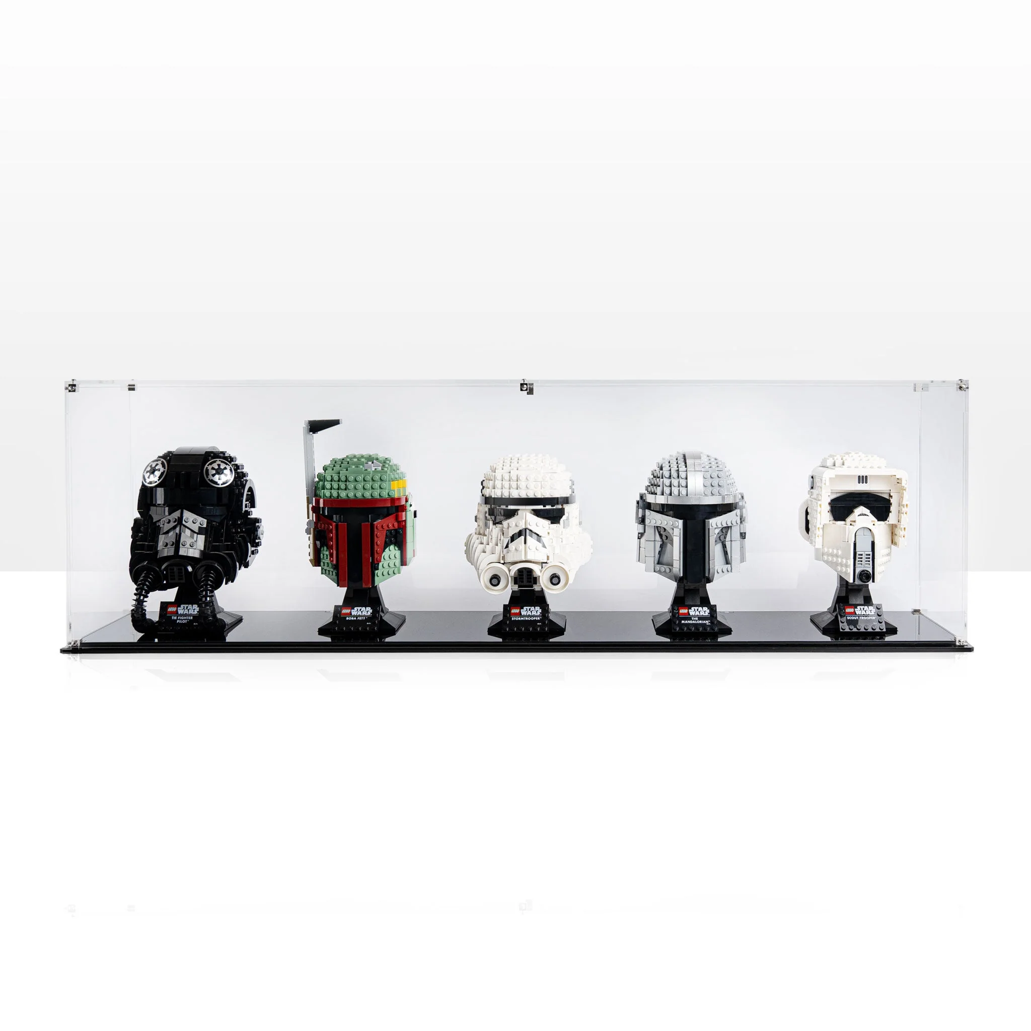 Clear Display Case for five LEGO® Helmets