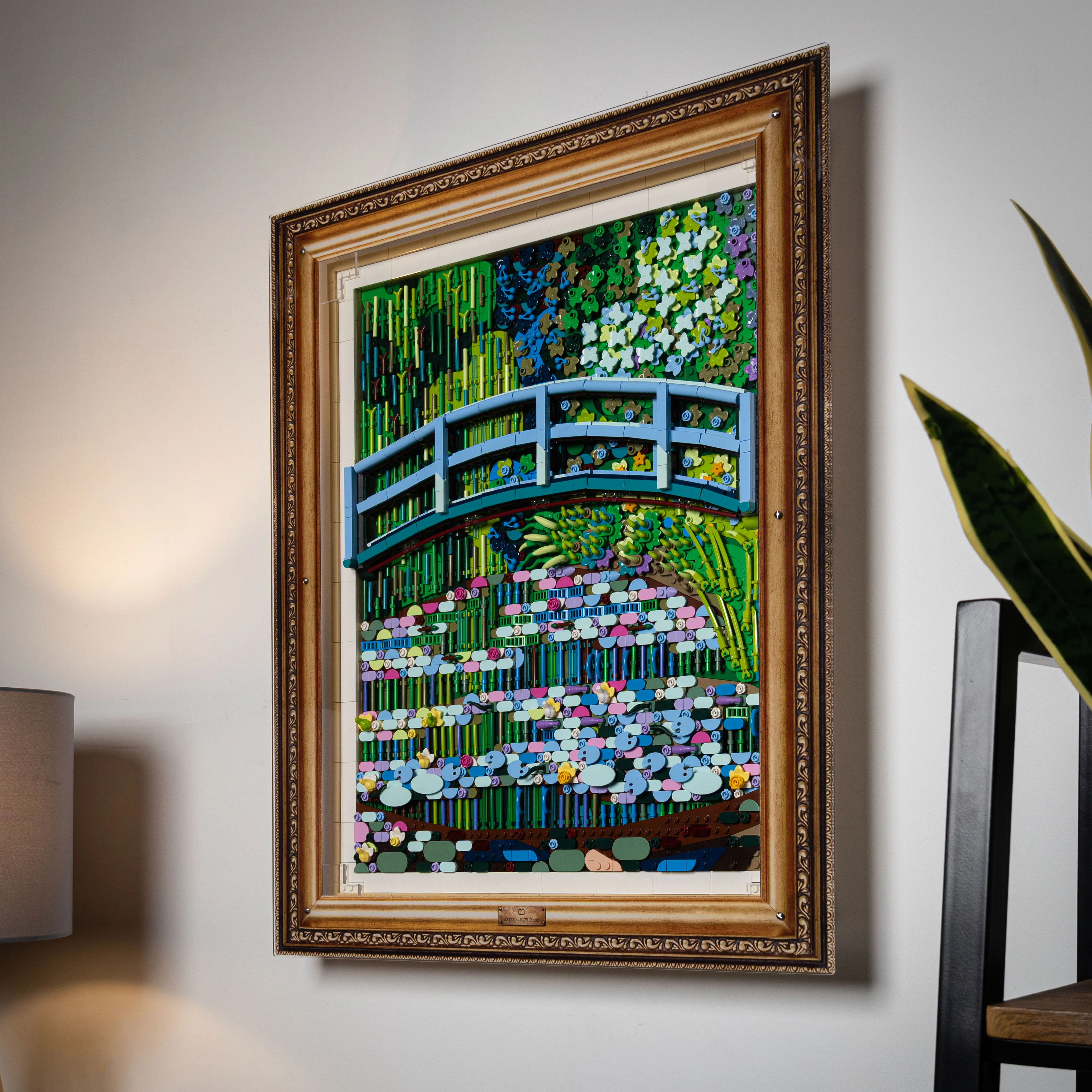 Wall Mounted Display Case for LEGO® Art: Claude Monet – Bridge over a Pond of Water Lilies (31220) - Image 2