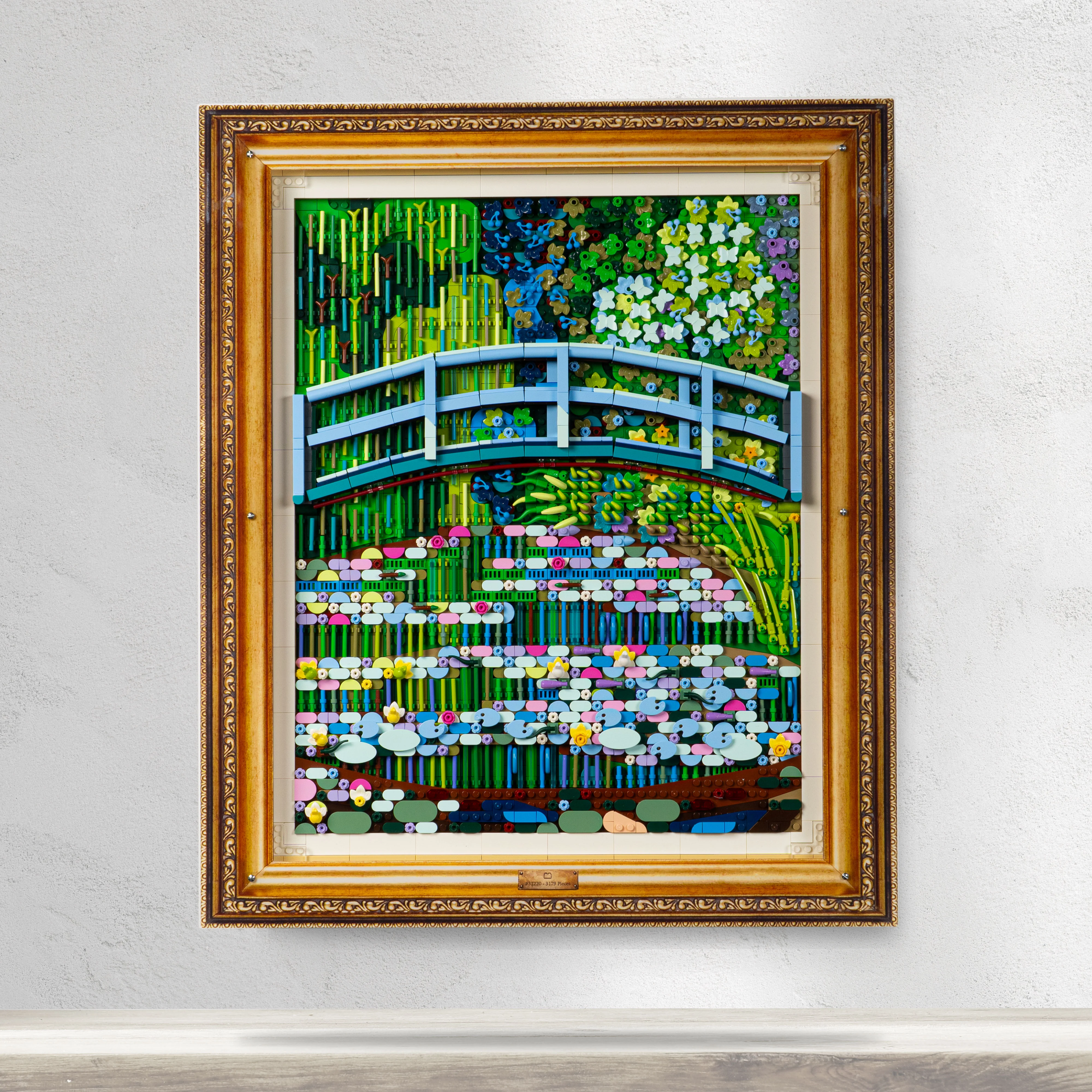Wall Mounted Display Case for LEGO® Art: Claude Monet – Bridge over a Pond of Water Lilies (31220) - Image 3