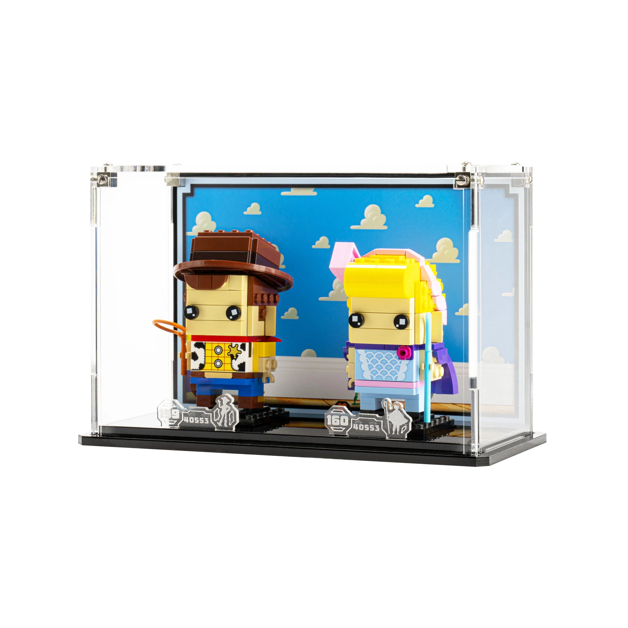 Display Case for LEGO® Brickheadz Woody & Bo Peep (40553)