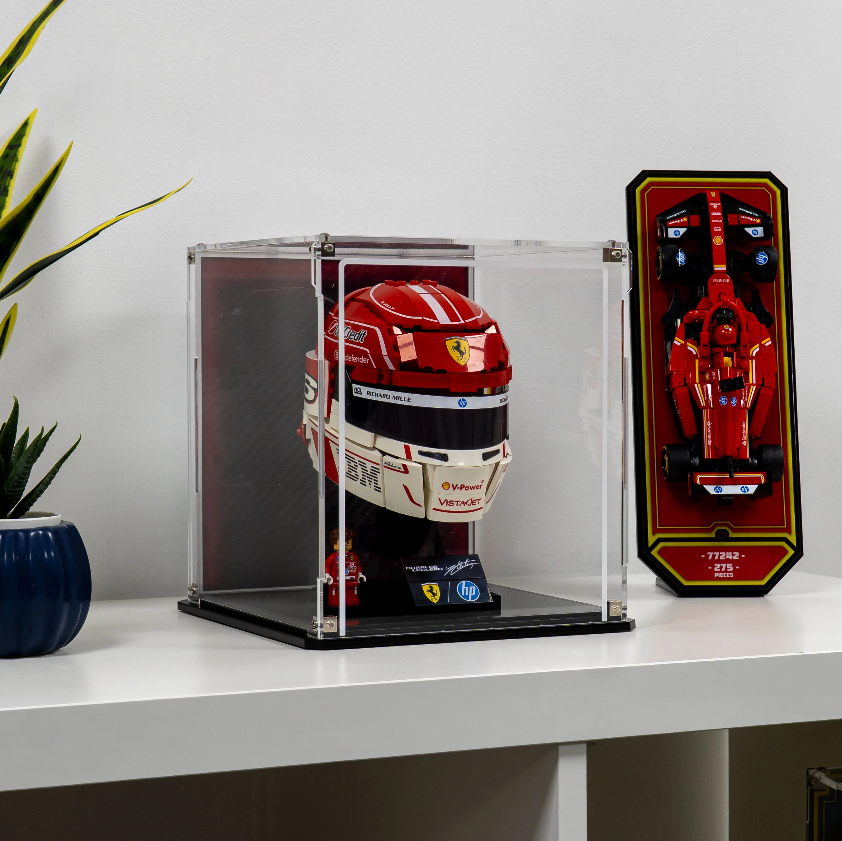 Wall Mountable Display Case for LEGO® Editions: Scuderia Ferrari HP Charles Leclerc Helmet (43014) - Image 11