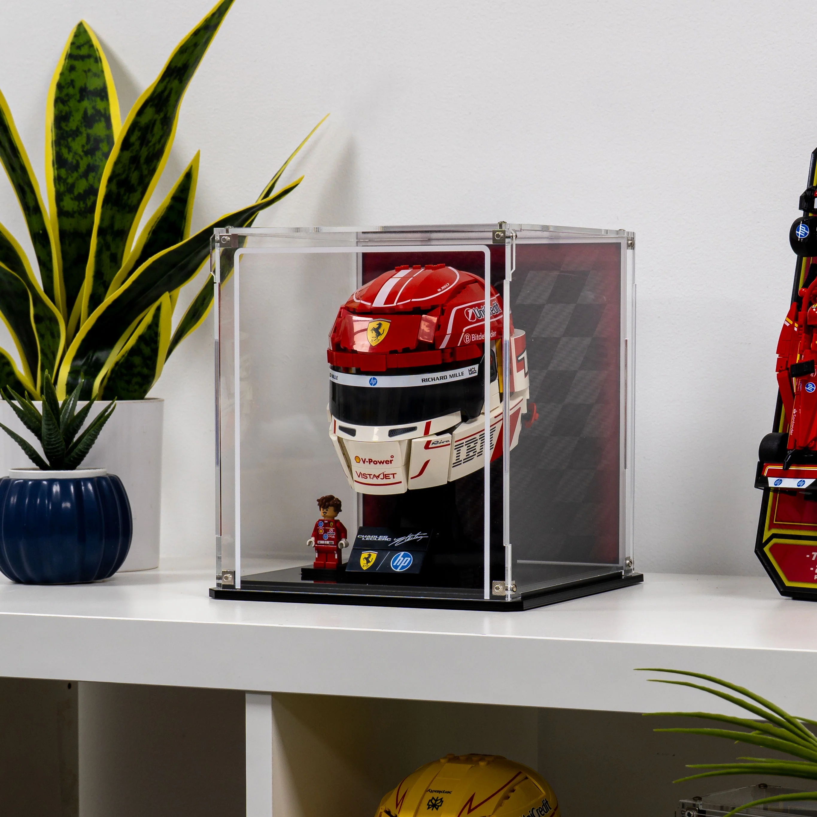 Wall Mountable Display Case for LEGO® Editions: Scuderia Ferrari HP Charles Leclerc Helmet (43014) - Image 2