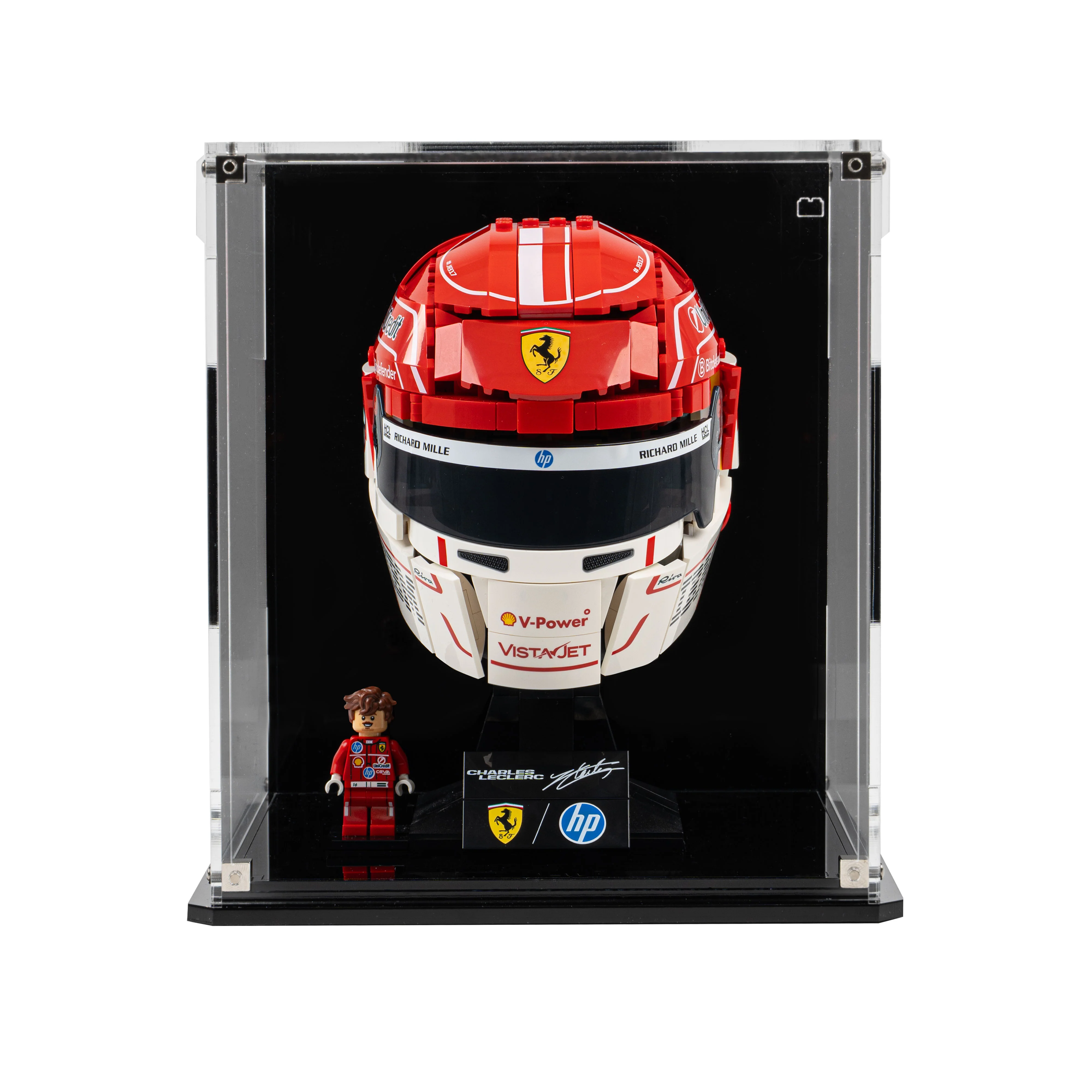 Wall Mountable Display Case for LEGO® Editions: Scuderia Ferrari HP Charles Leclerc Helmet (43014) - Image 5