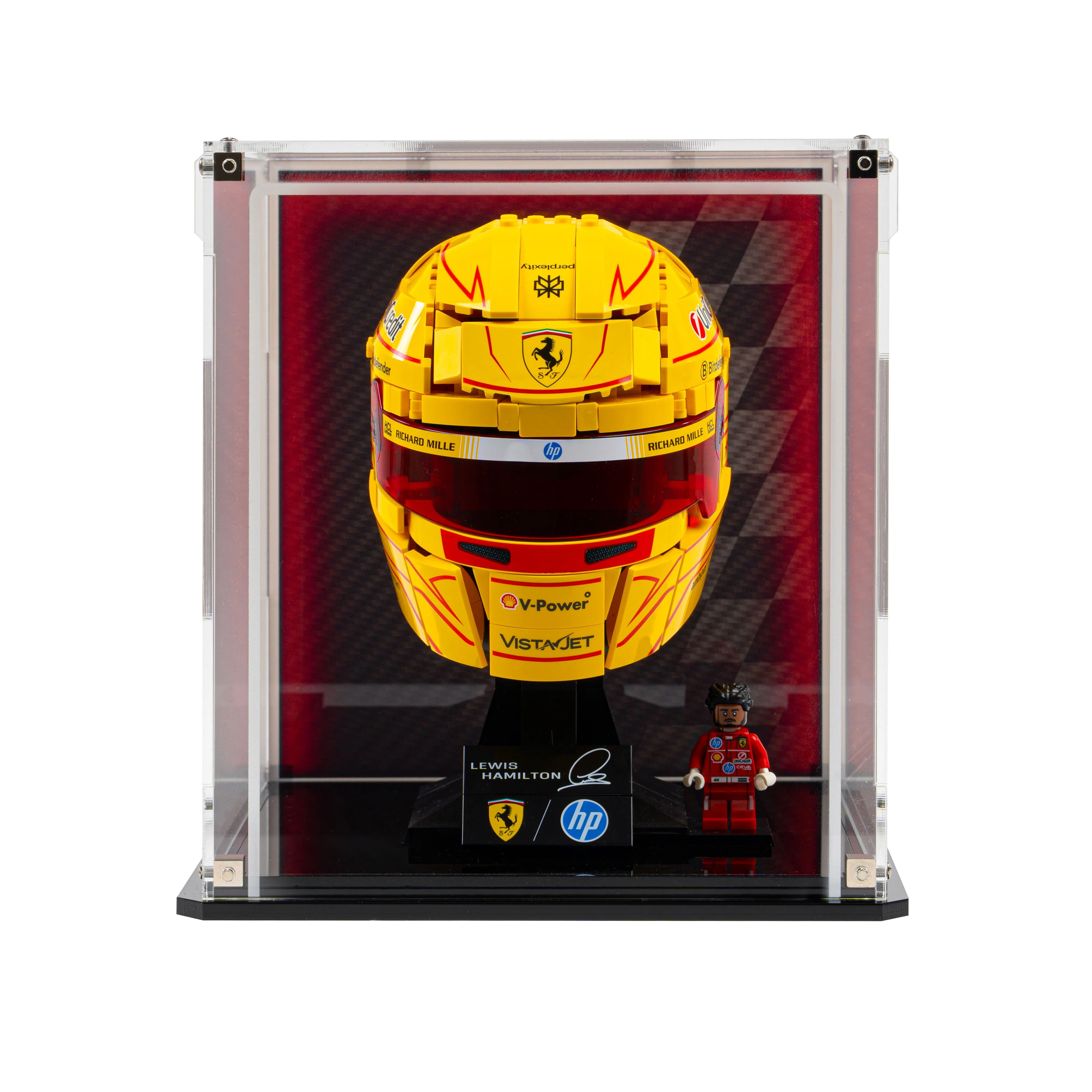 Wall Mountable Display Case for LEGO® Editions: Scuderia Ferrari HP Lewis Hamilton Helmet (43022) - Image 3