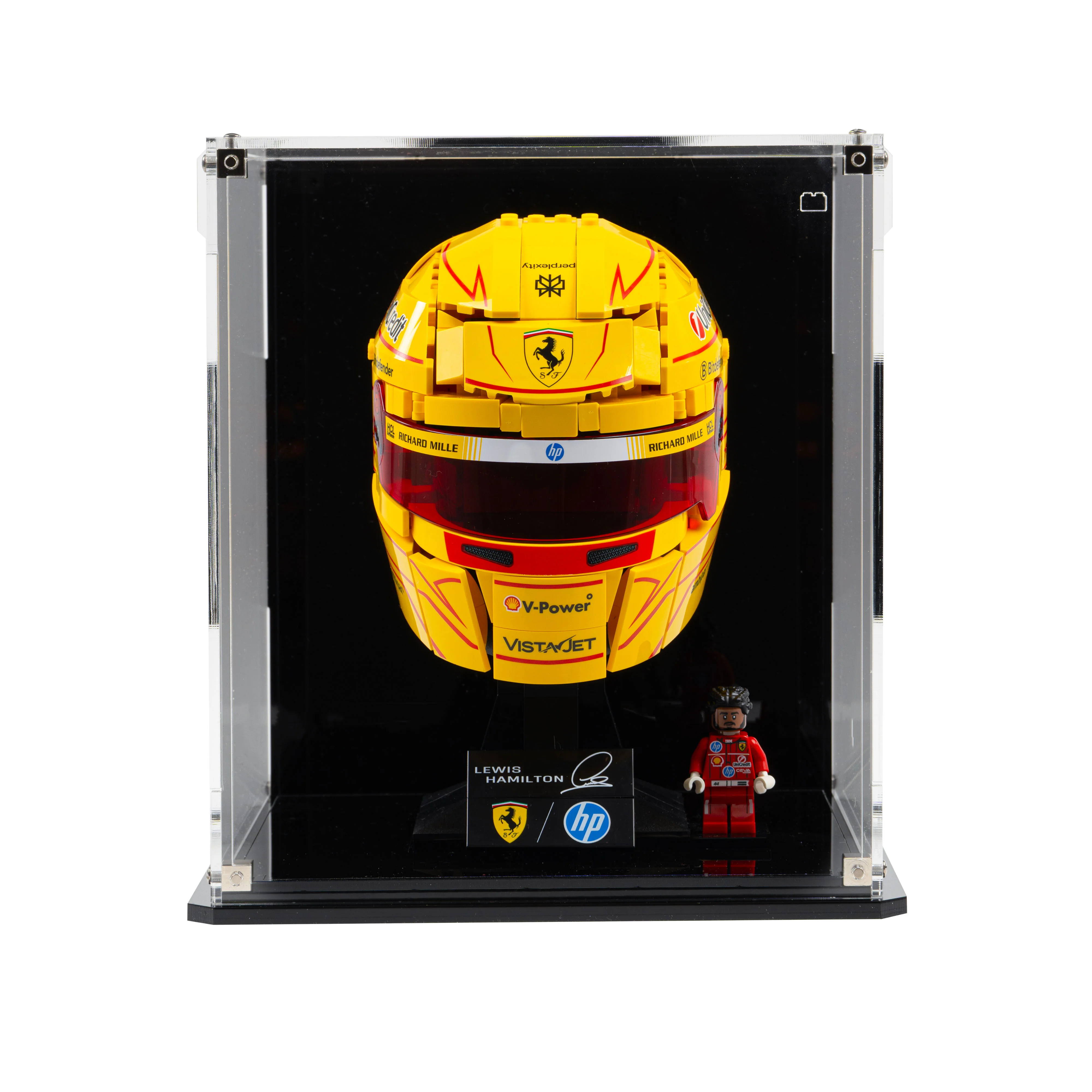 Wall Mountable Display Case for LEGO® Editions: Scuderia Ferrari HP Lewis Hamilton Helmet (43022) - Image 6