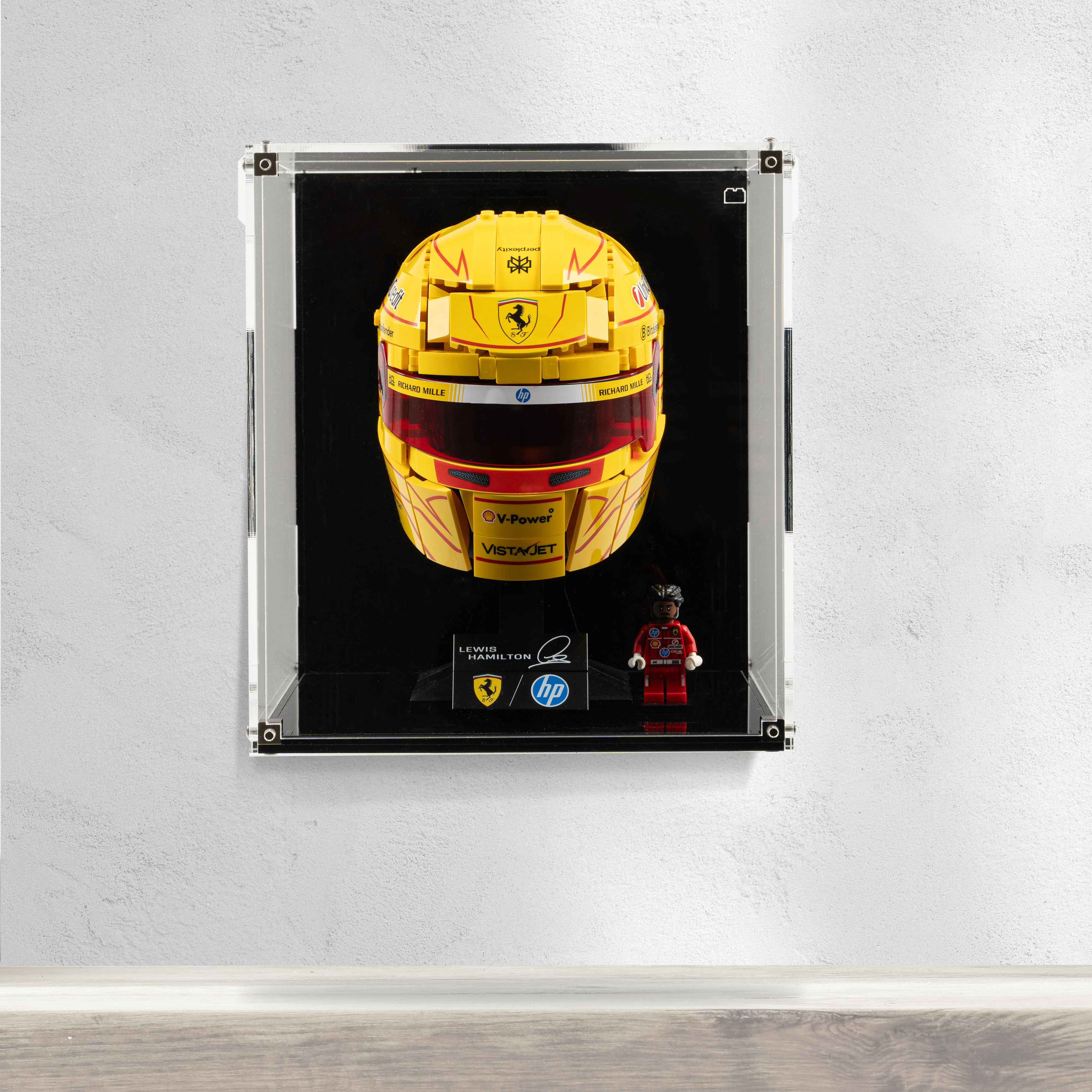 Wall Mountable Display Case for LEGO® Editions: Scuderia Ferrari HP Lewis Hamilton Helmet (43022) - Image 7