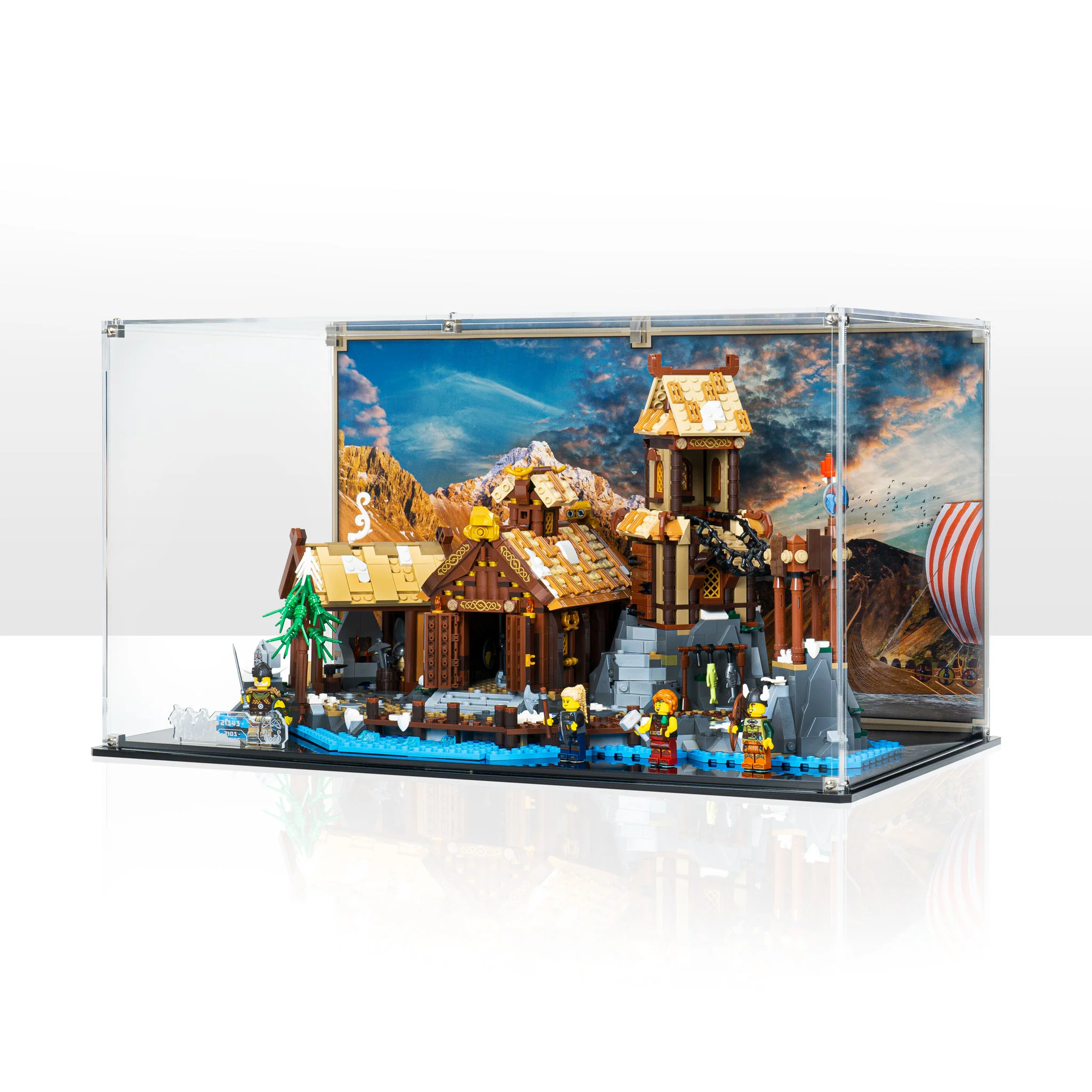 Display Case for LEGO® Ideas: Viking Village (21343)