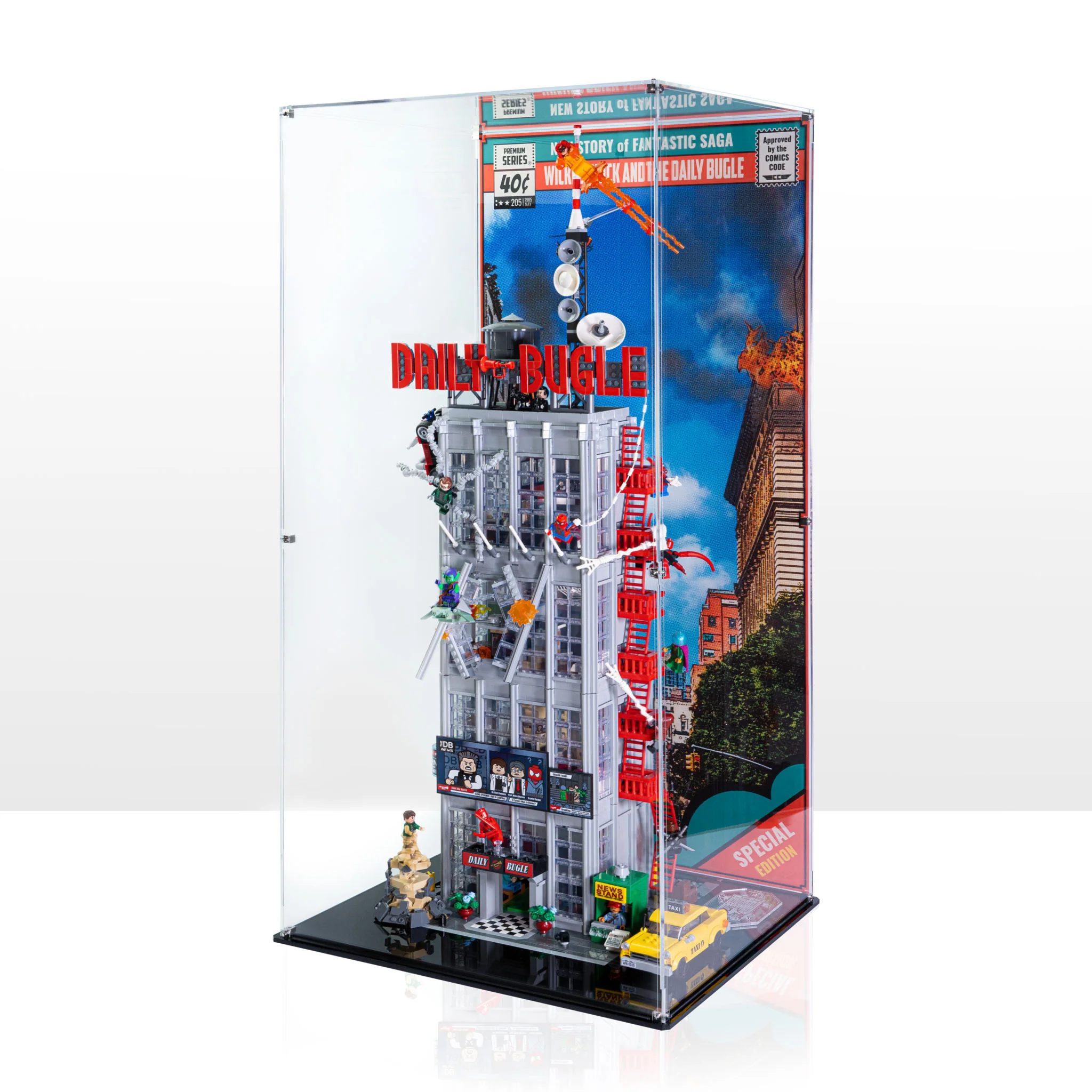 Display Case for LEGO® Marvel: Daily Bugle (76178)