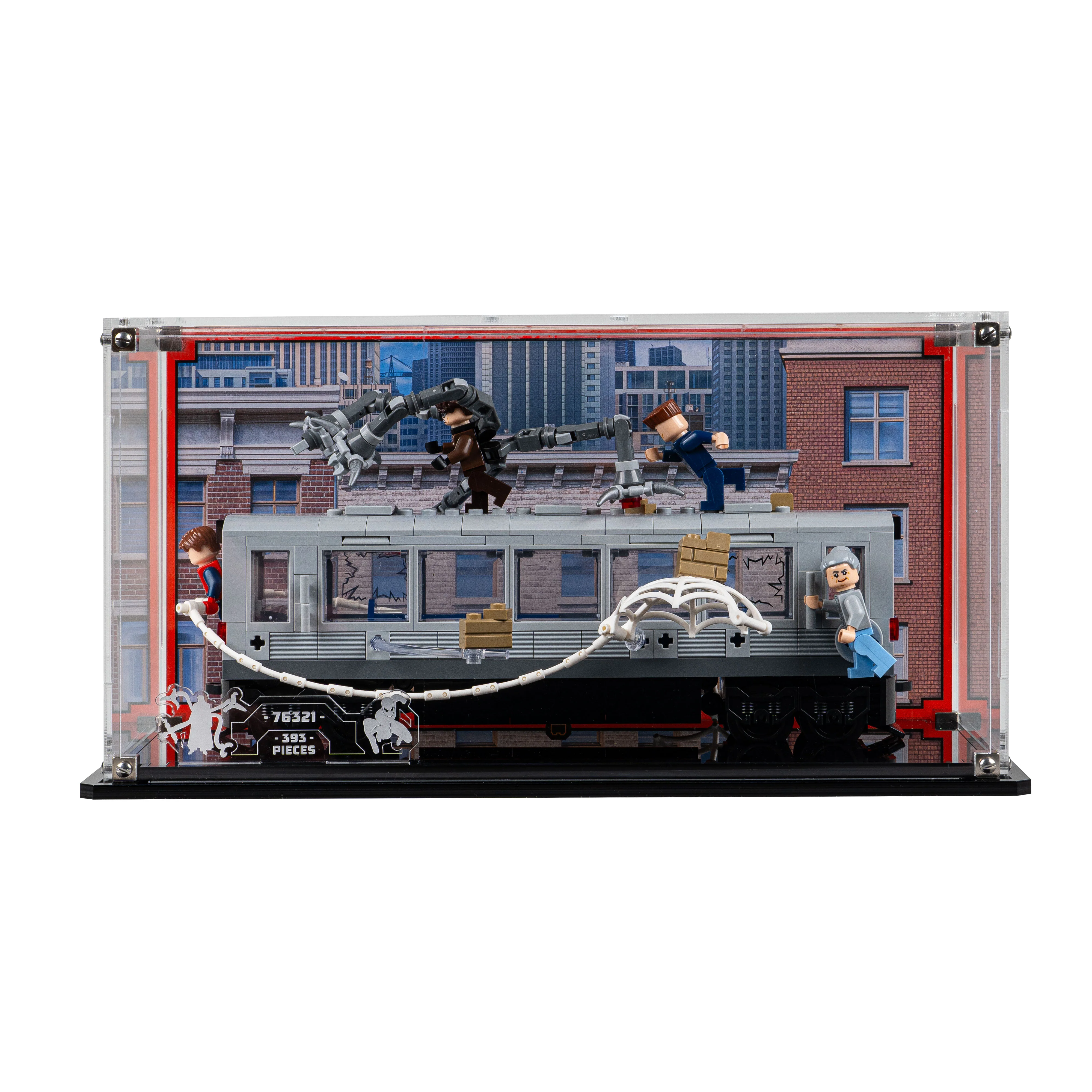 Display Case for LEGO® Marvel™: Spider-Man vs. Doc Ock Subway Train Scene (76321) - Image 2