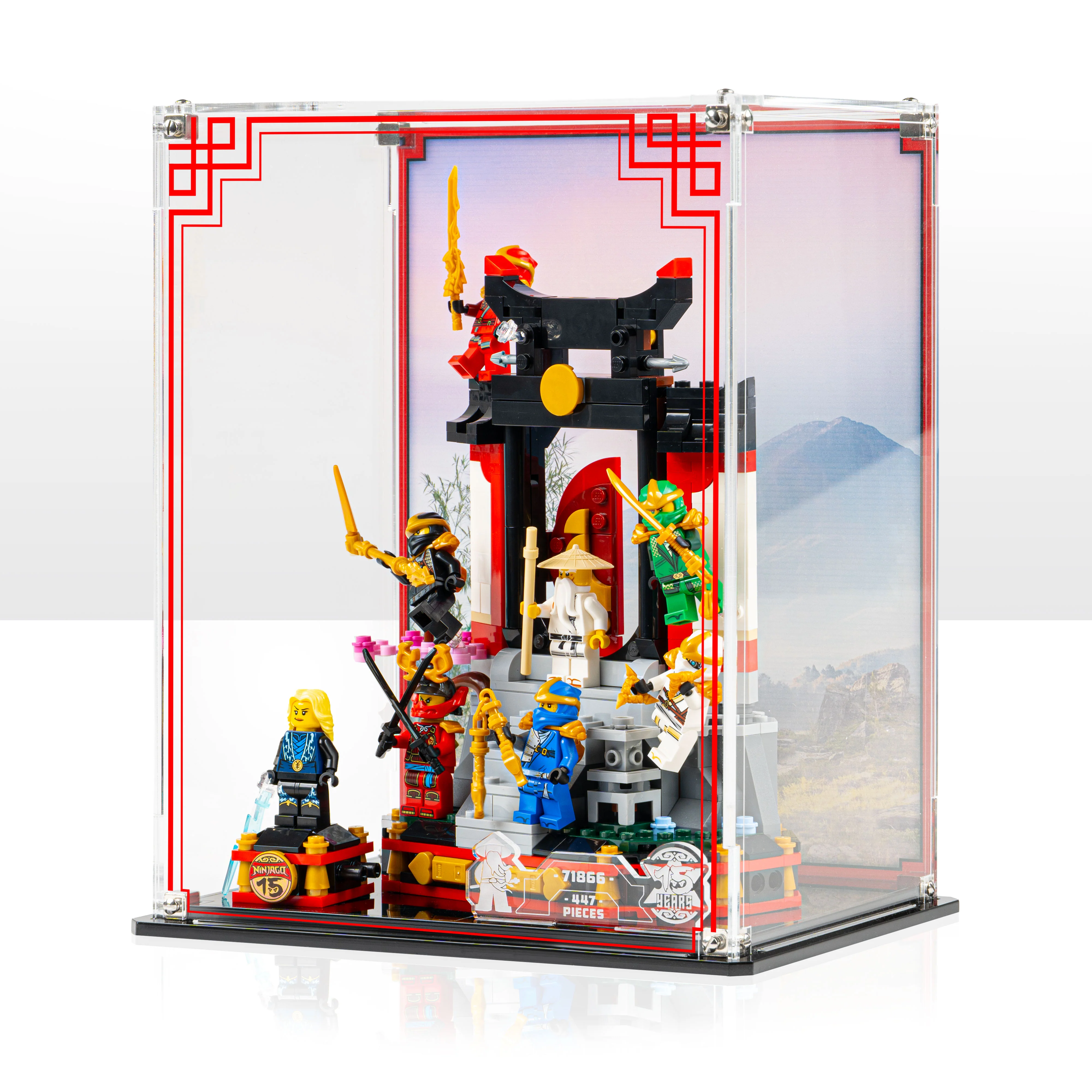 Display Case for LEGO® Ninja Character Display 15th Anniversary (71866)
