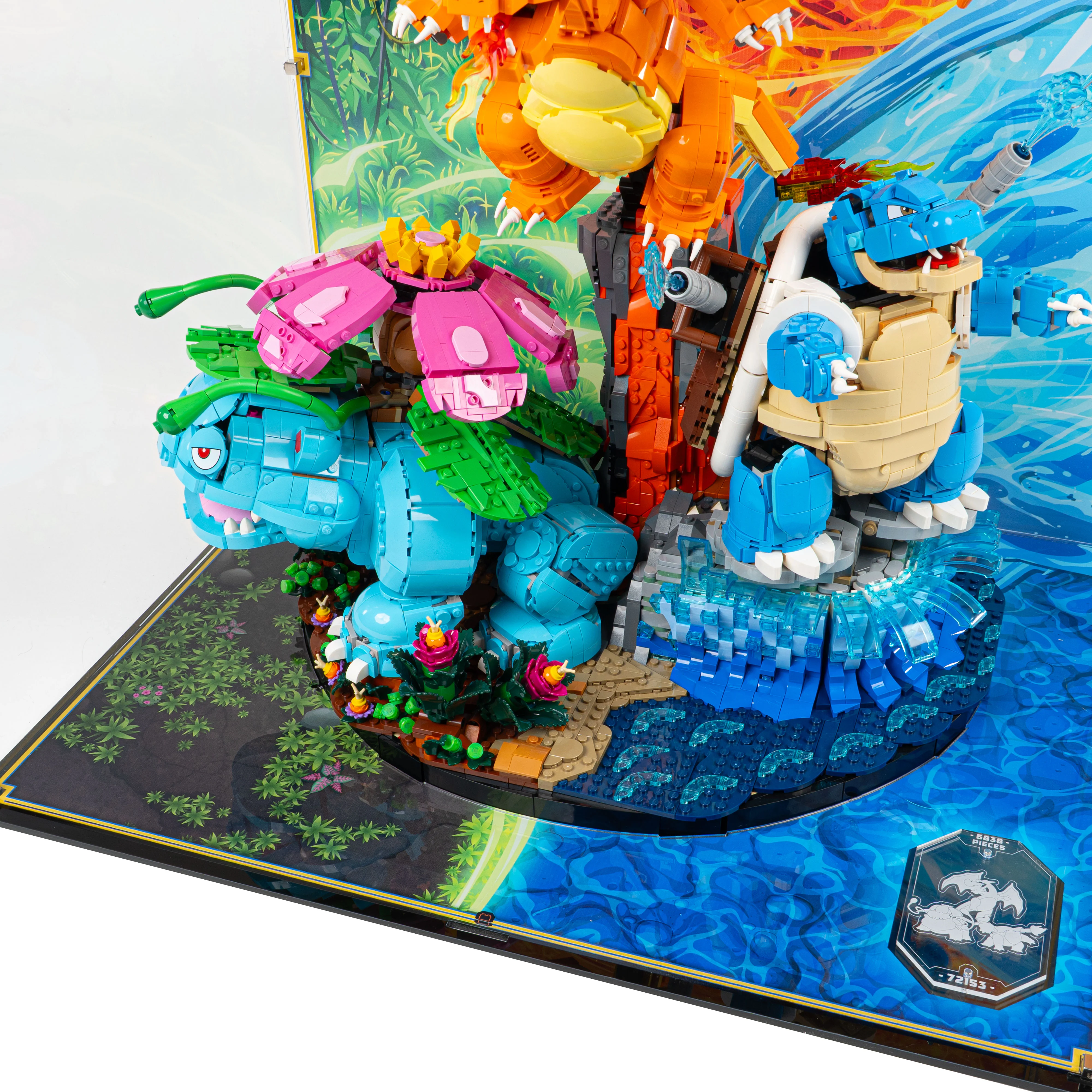 Display Case for LEGO® Pokémon™: Venusaur, Charizard and Blastoise (72153) - Image 6