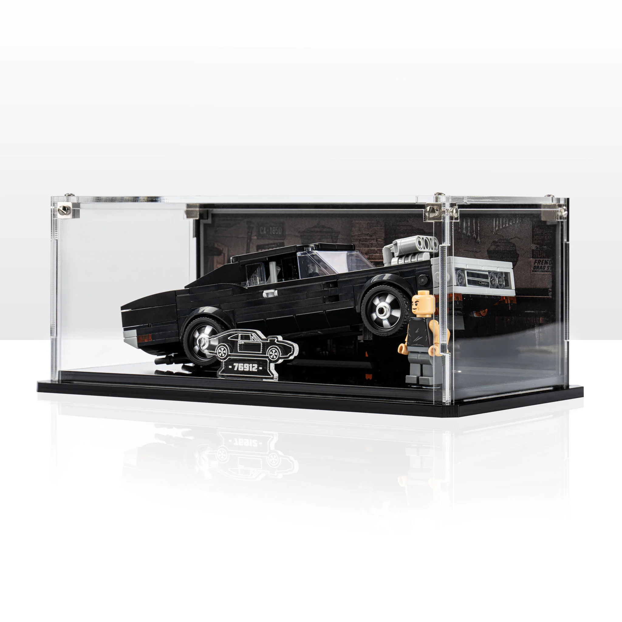 Display Case for LEGO® Speed Champions Fast & Furious 1970 Dodge Charger R/T (76912)