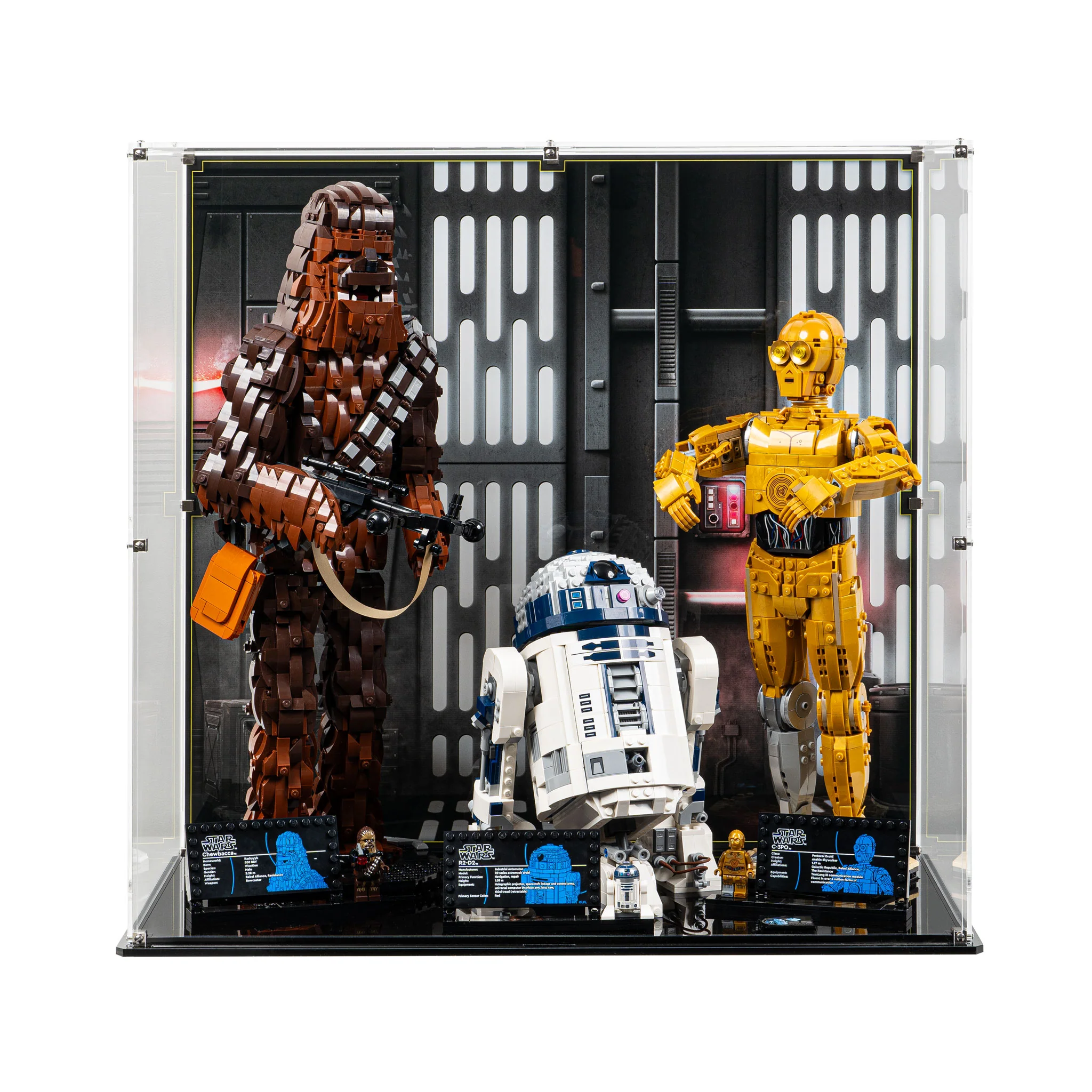 Display Case for LEGO® Star Wars™ Chewbacca, C-3PO and R2-D2 (75371, 75398, 75379) - Image 2