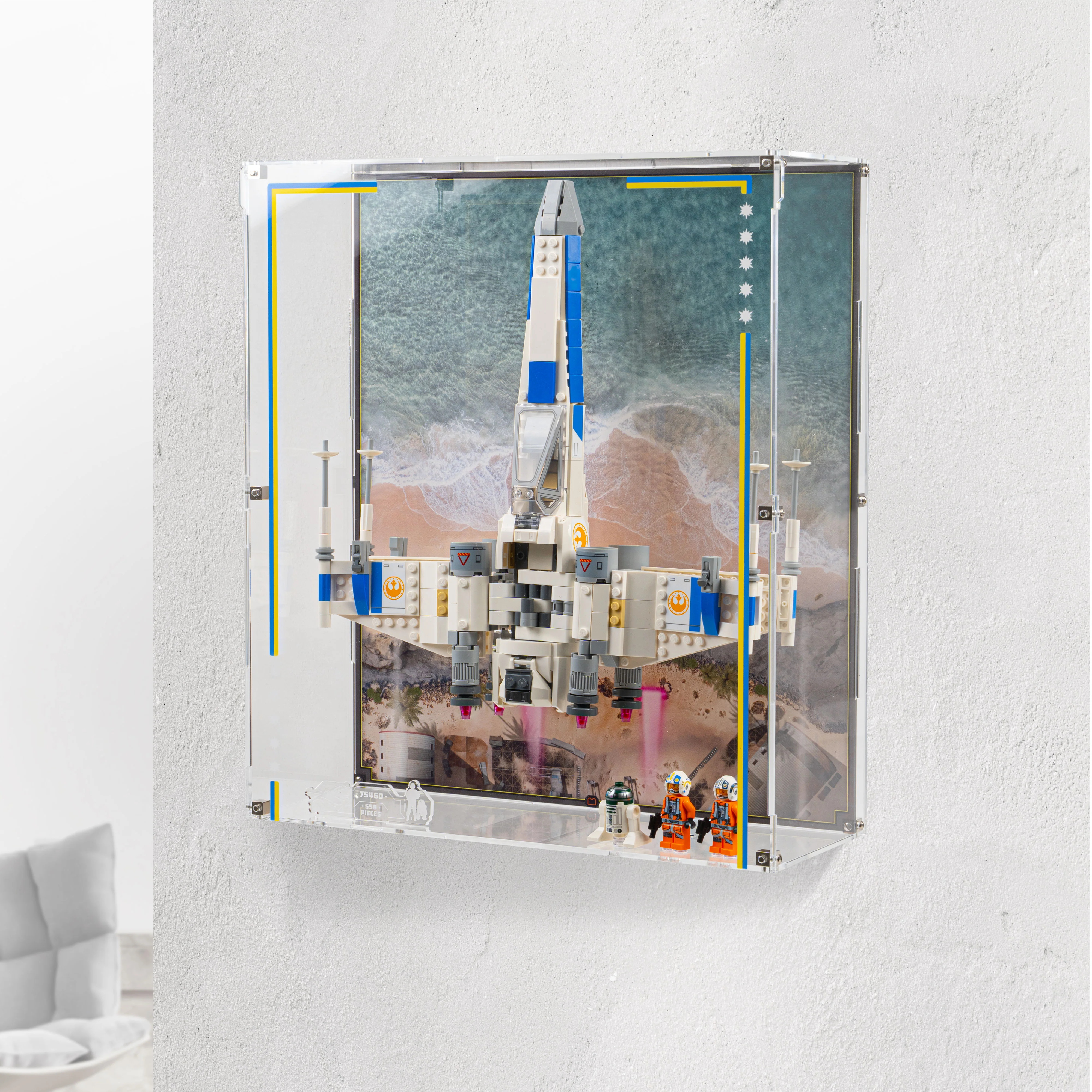 Wall Mountable Display Case for LEGO® Star Wars: New Republic X-Wing Starfighter™ (75460)