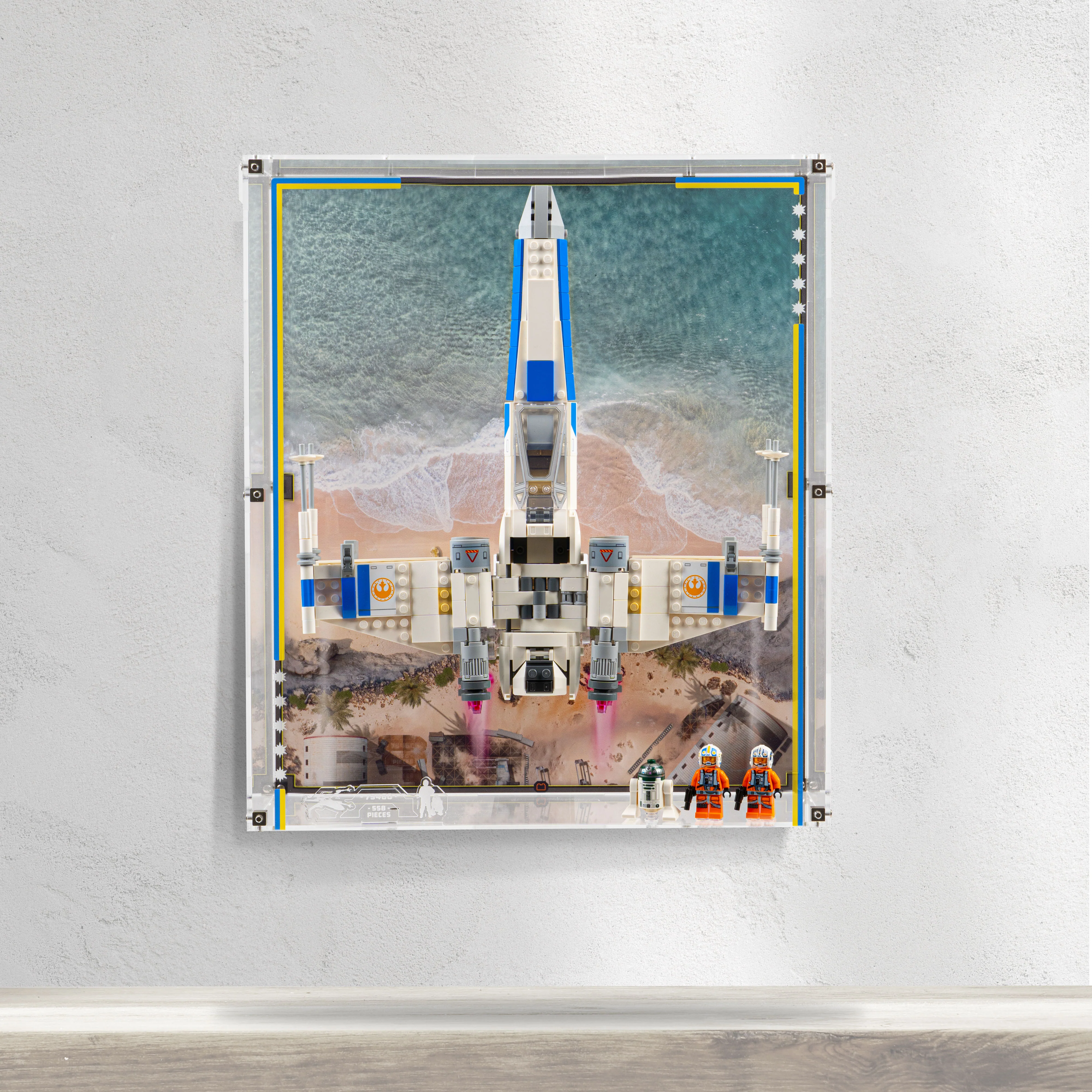 Wall Mountable Display Case for LEGO® Star Wars: New Republic X-Wing Starfighter™ (75460) - Image 11