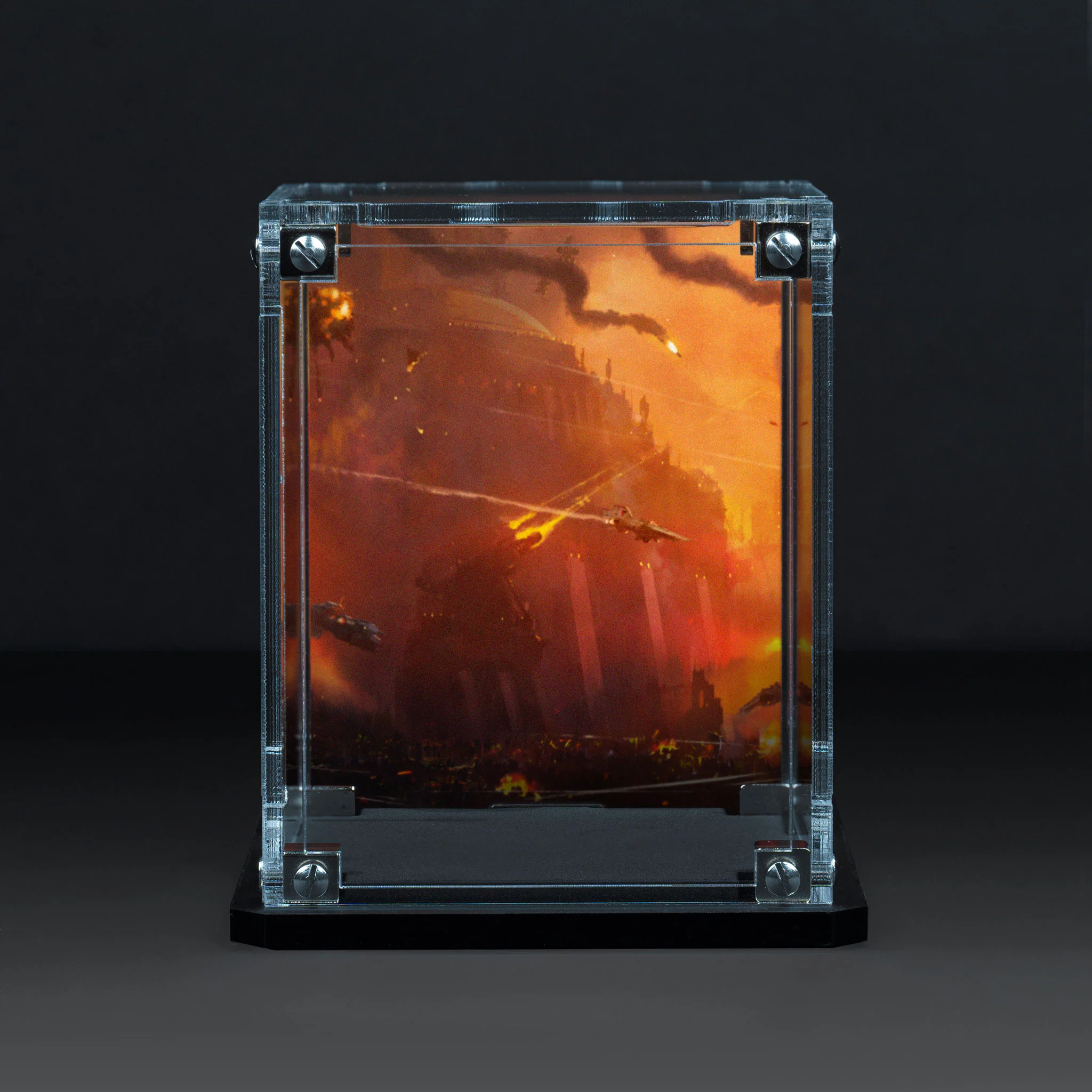 Display Case for Warhammer® Miniature with Endless War Background - Image 2