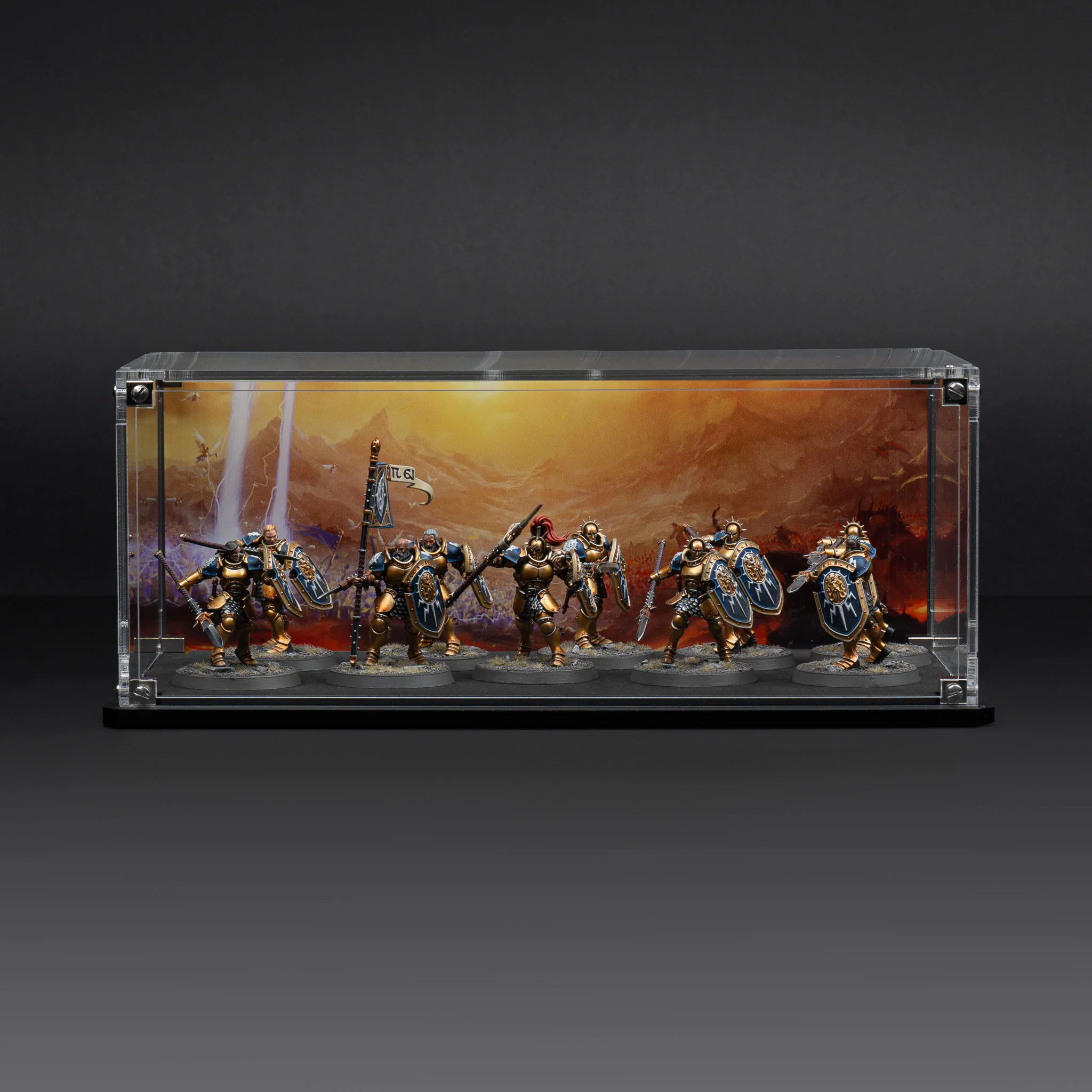 Display Case for Warhammer® Squad with Eternal Conflict Background
