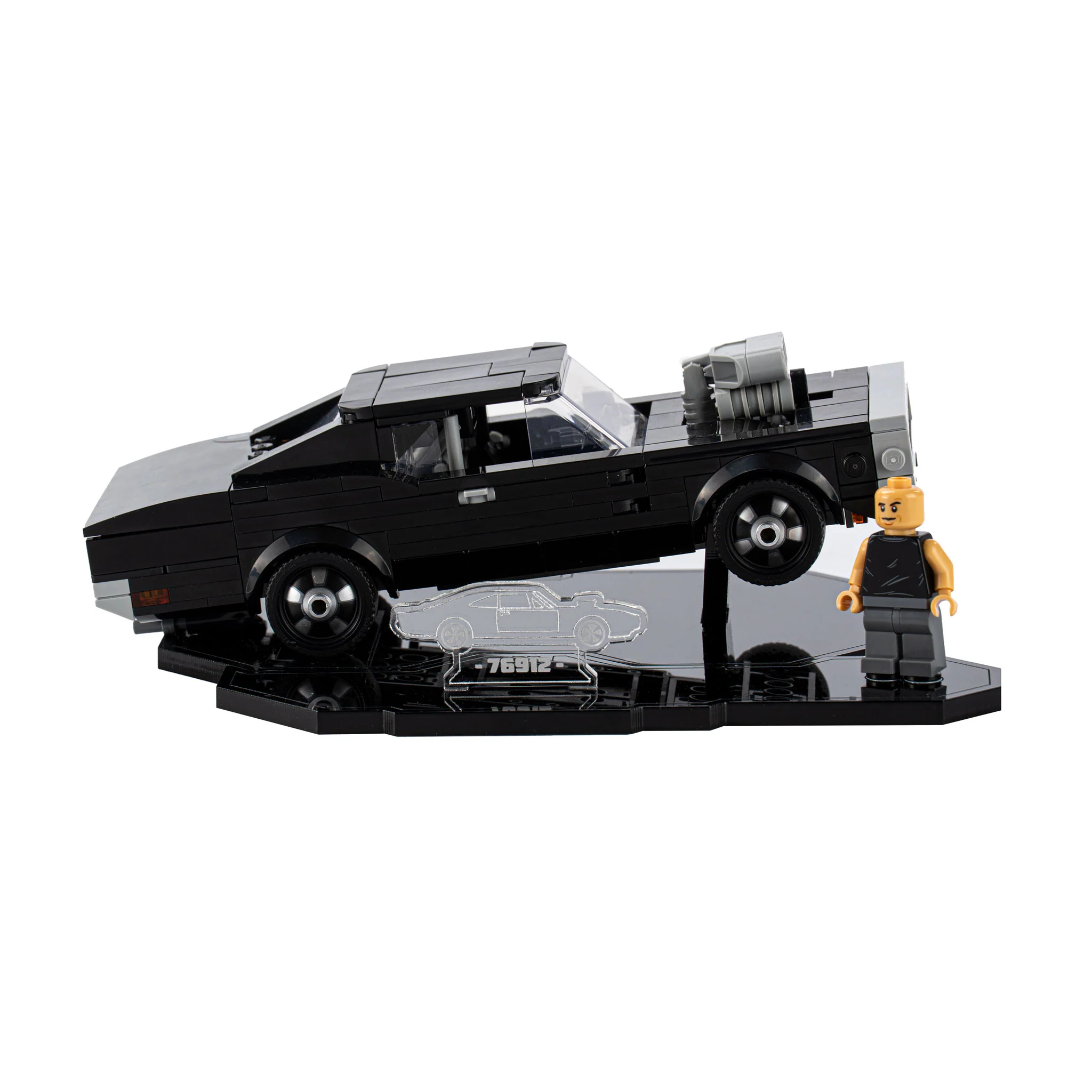 Display Stand for LEGO® Speed Champions Fast & Furious 1970 Dodge Charger R/T (76912) - Image 2