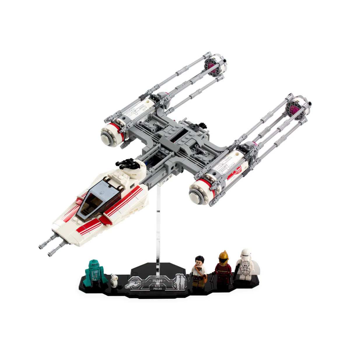 Display Stand for LEGO® Star Wars™ Resistance Y-Wing (75249) - Image 3