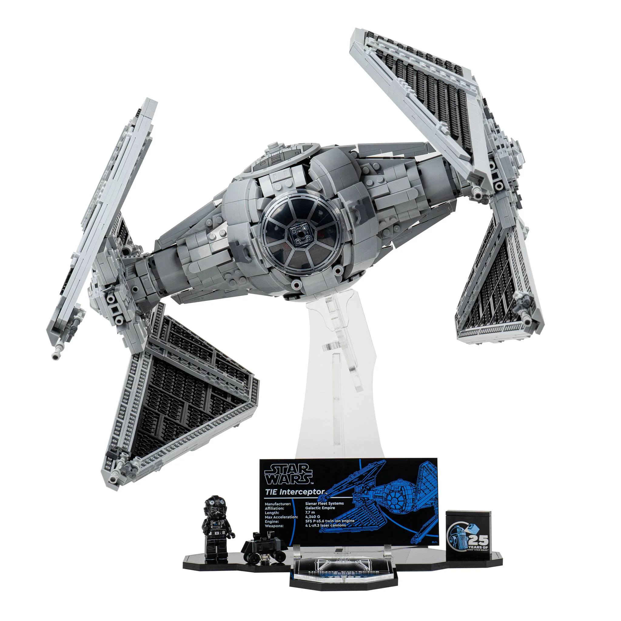 Display Stand for LEGO® Star Wars TIE Interceptor™ (75382) - Image 2