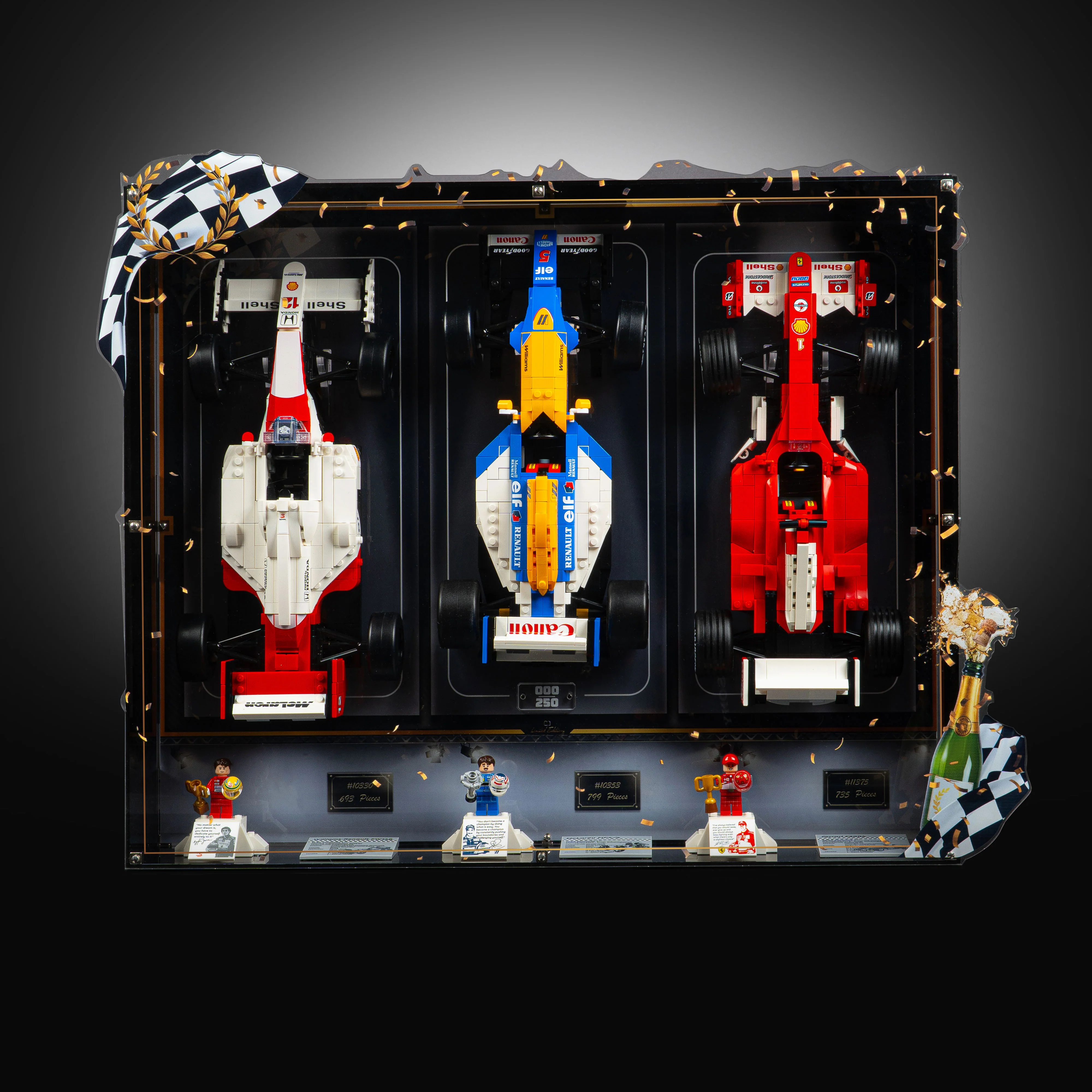 Limited Edition Wall Mountable Display Case for LEGO® Icons: F1 Legends (10330, 10353, 11375) - Image 8