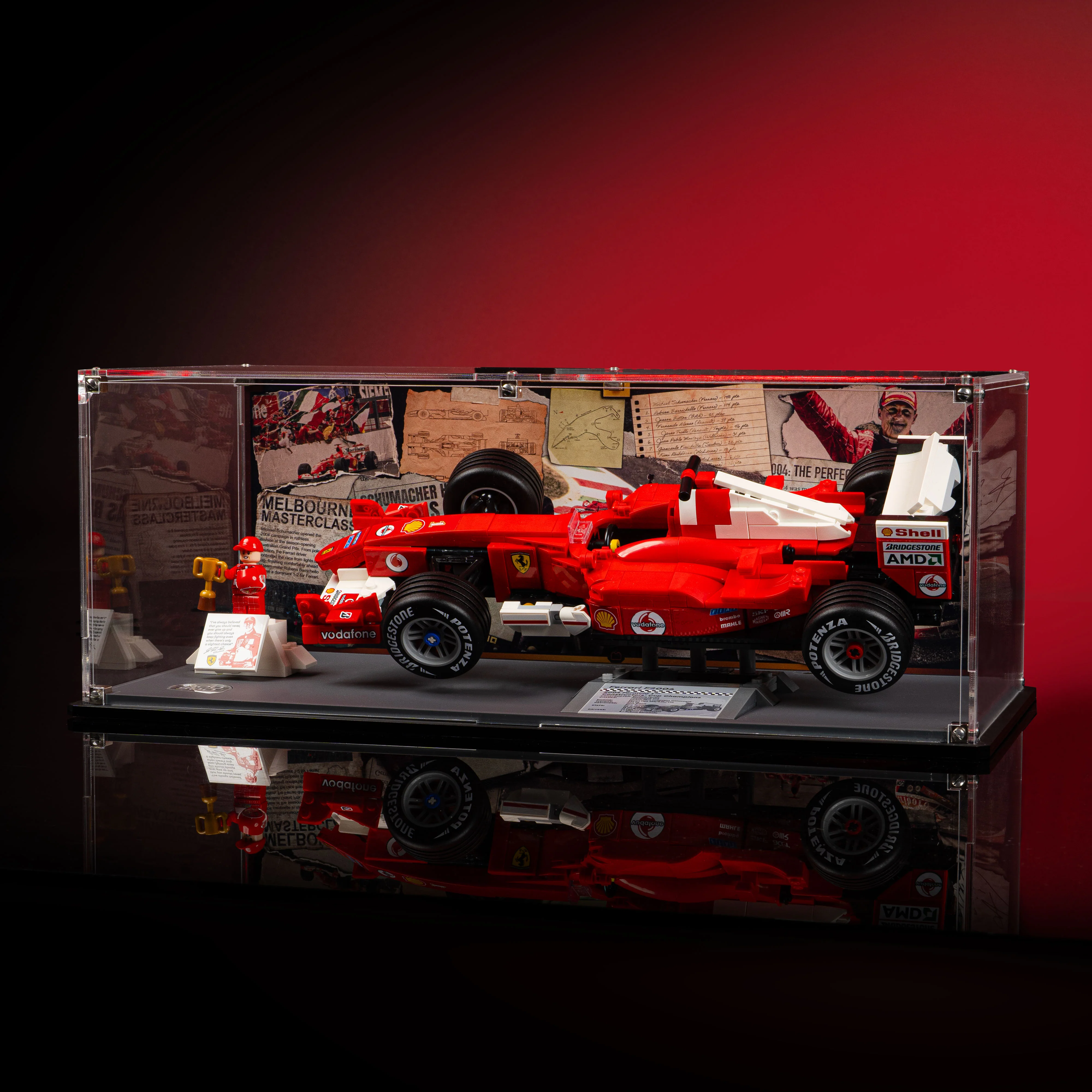 Limited Edition Display Case for LEGO® Icons: Ferrari F2004 & Michael Schumacher (11375) - Image 3