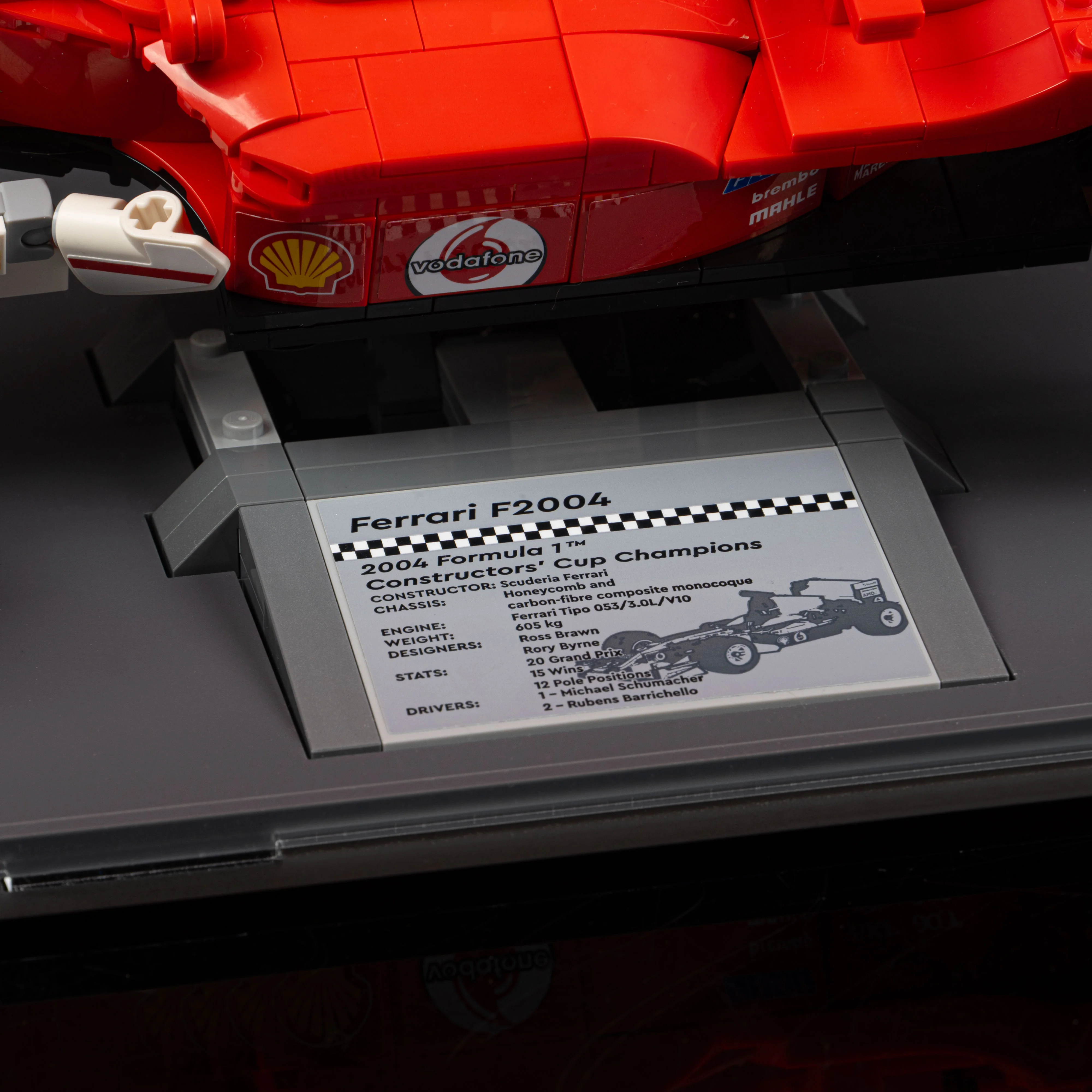 Limited Edition Display Case for LEGO® Icons: Ferrari F2004 & Michael Schumacher (11375) - Image 5