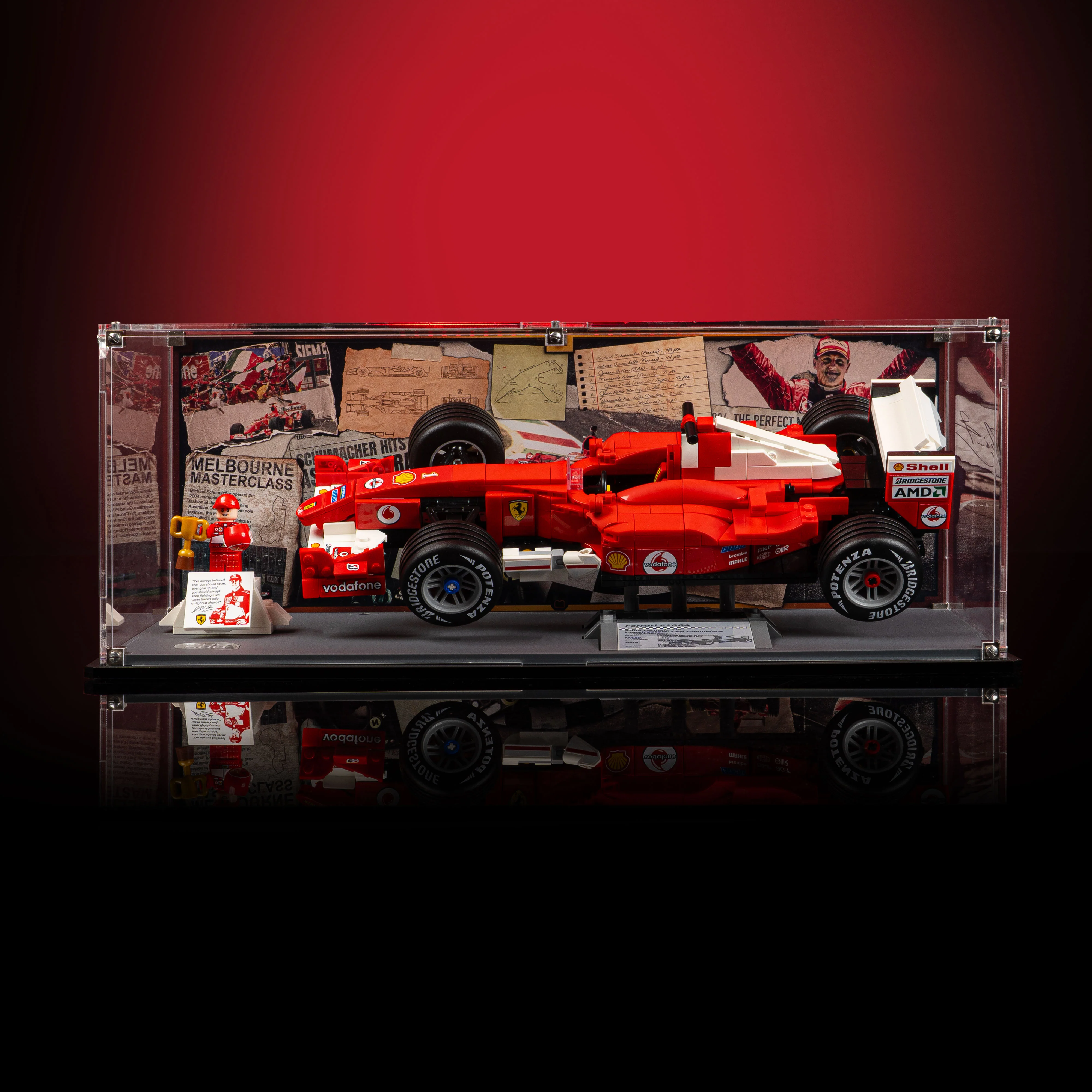 Limited Edition Display Case for LEGO® Icons: Ferrari F2004 & Michael Schumacher (11375) - Image 6