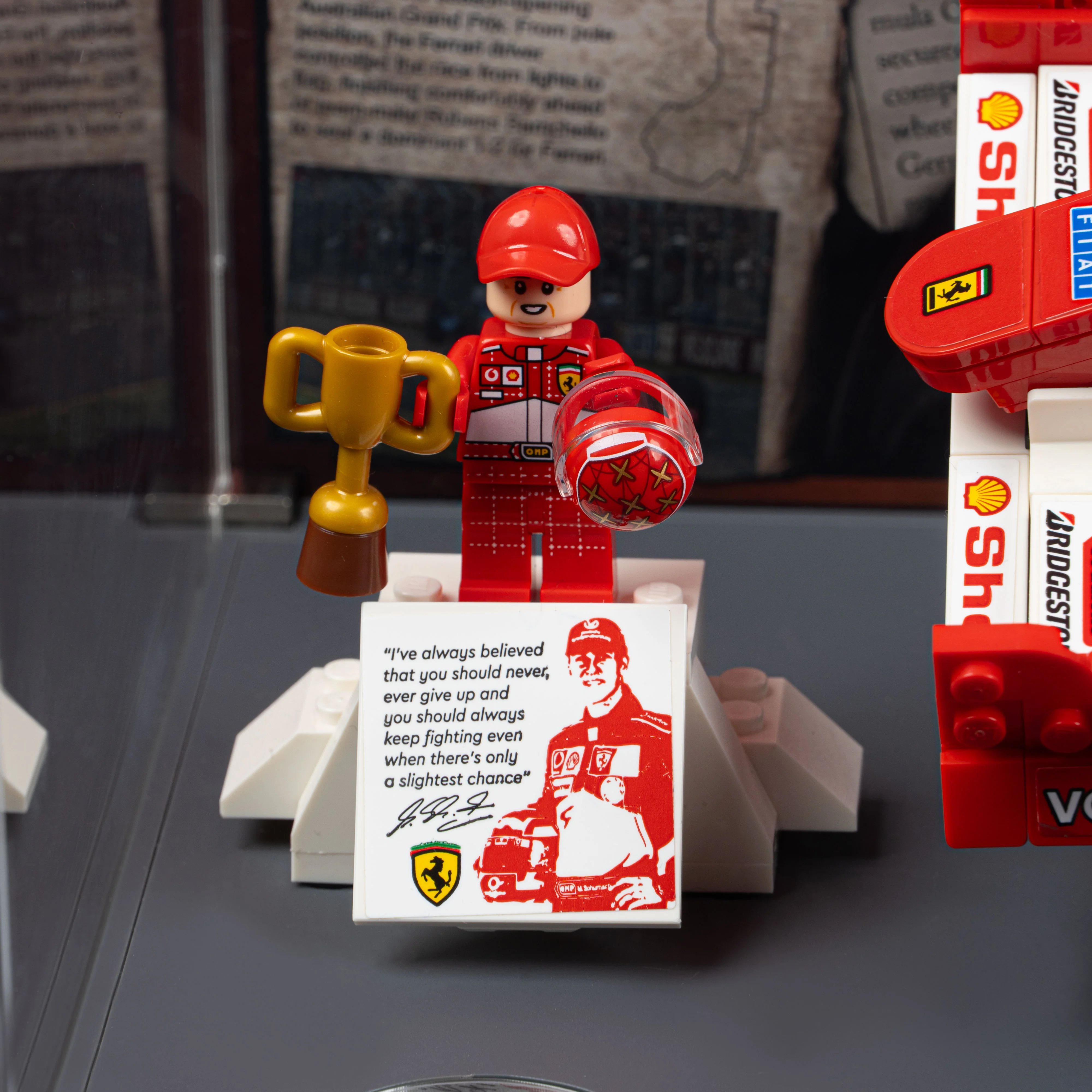Limited Edition Display Case for LEGO® Icons: Ferrari F2004 & Michael Schumacher (11375) - Image 9