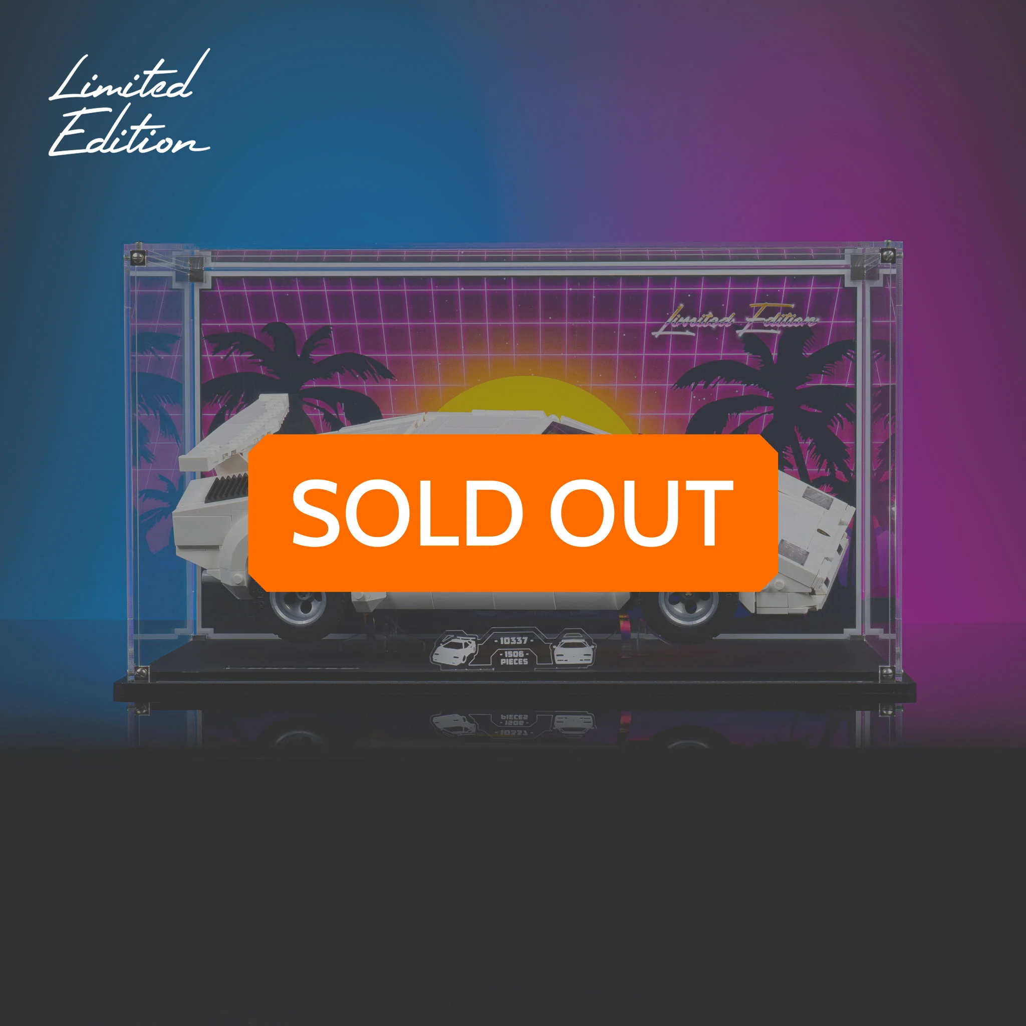 Limited Edition Display Case for LEGO® Icons Lamborghini Countach 5000 Quattrovalvole (10337)