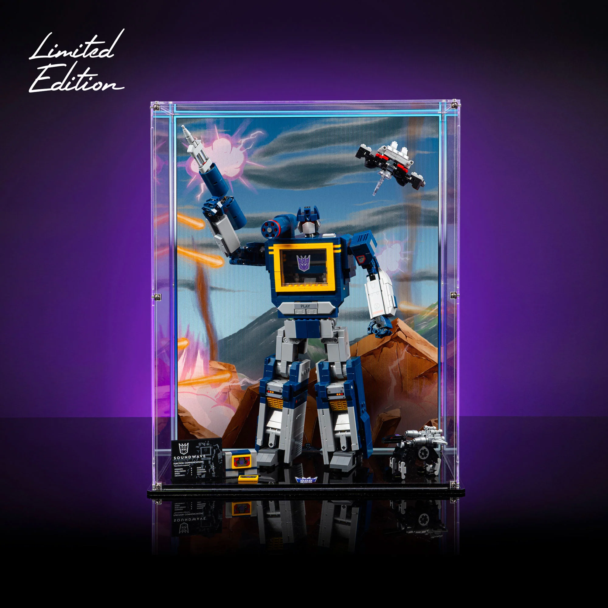 Limited Edition Display Case for LEGO® Icons: Transformers: Soundwave (10358) - Image 2