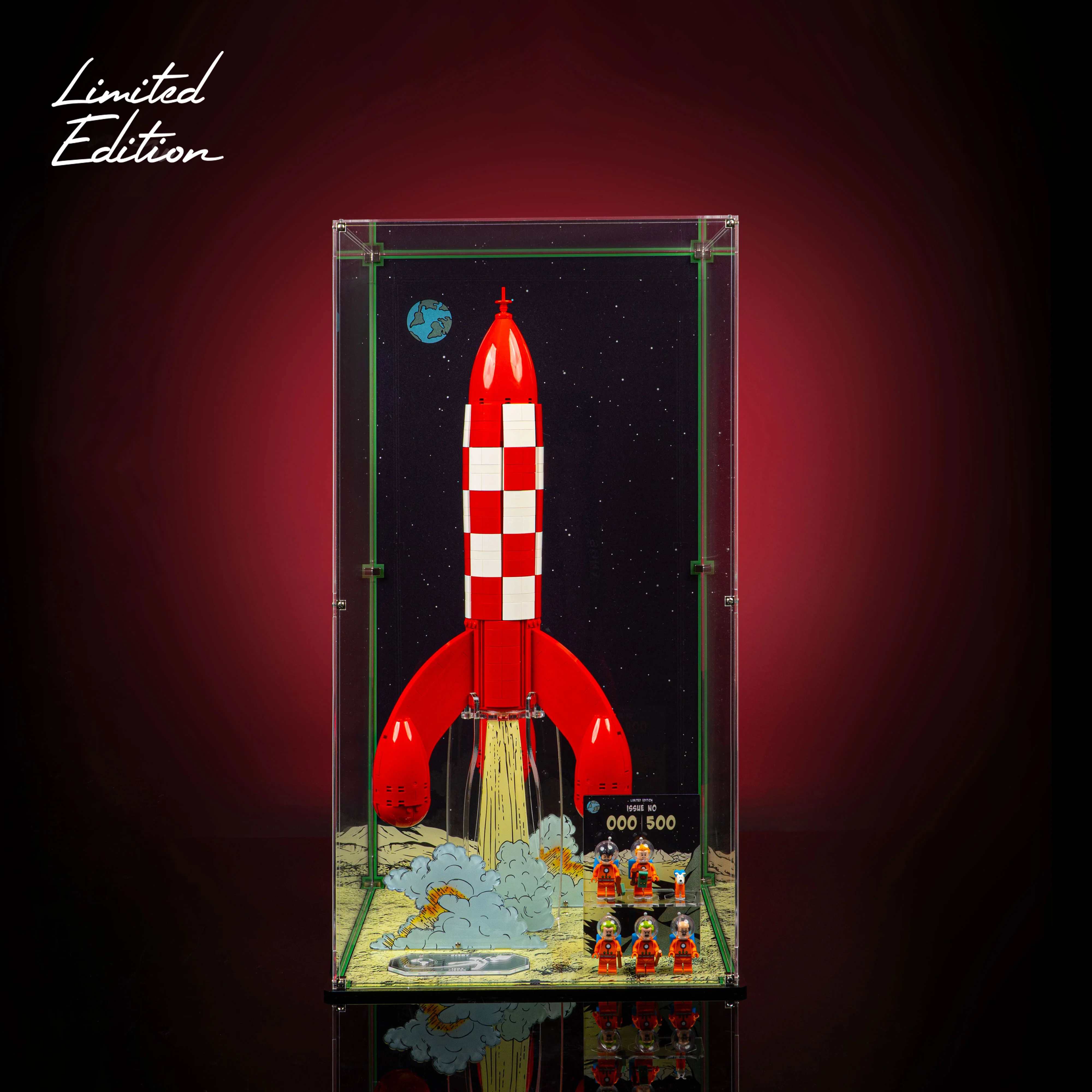 Limited Edition Display Case for LEGO® Ideas: Tintin® Moon Rocket (21367) - Image 2