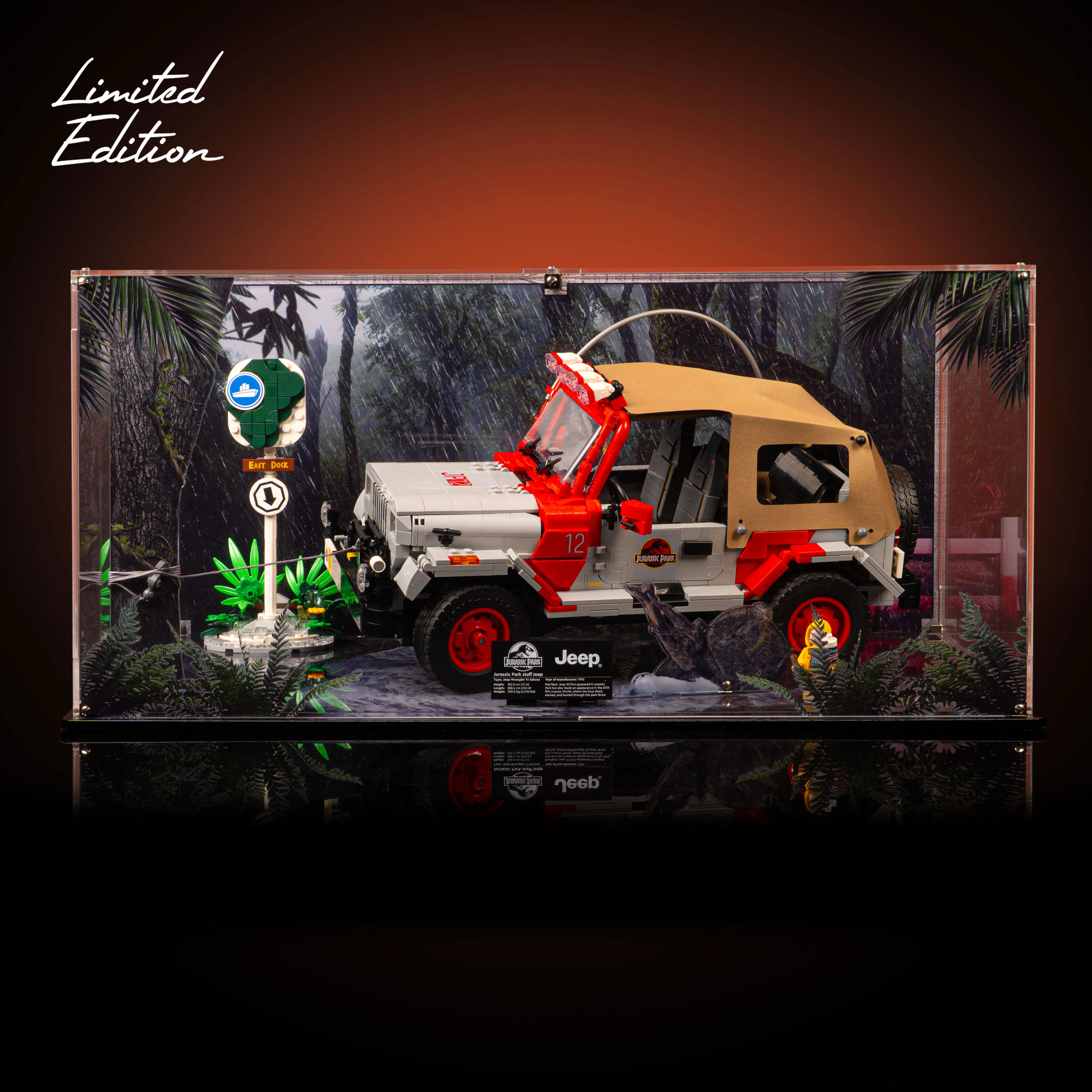 Limited Edition Display Case for LEGO® Jurassic Park Jeep® Wrangler (77984) - Image 12