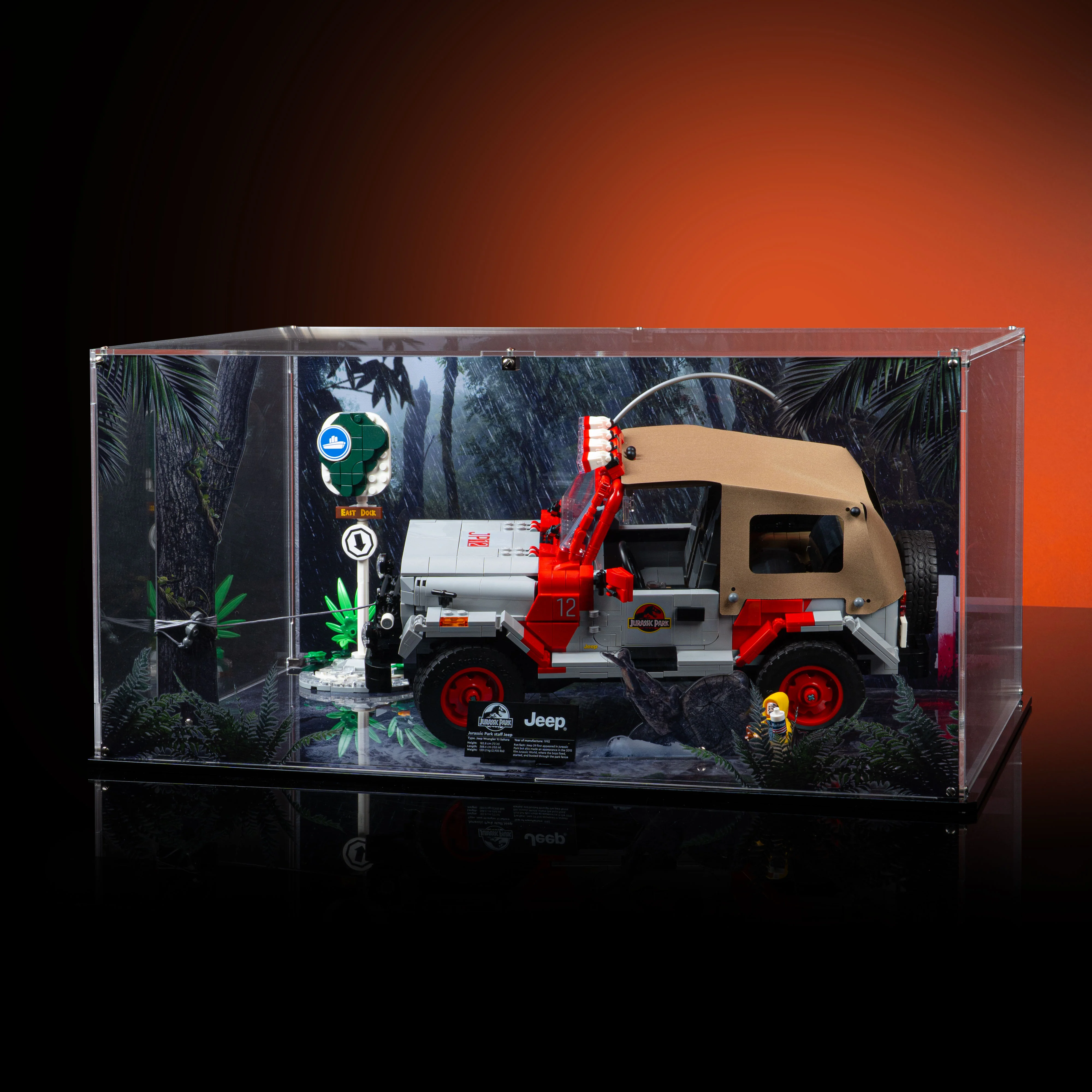 Limited Edition Display Case for LEGO® Jurassic Park Jeep® Wrangler (77984) - Image 2