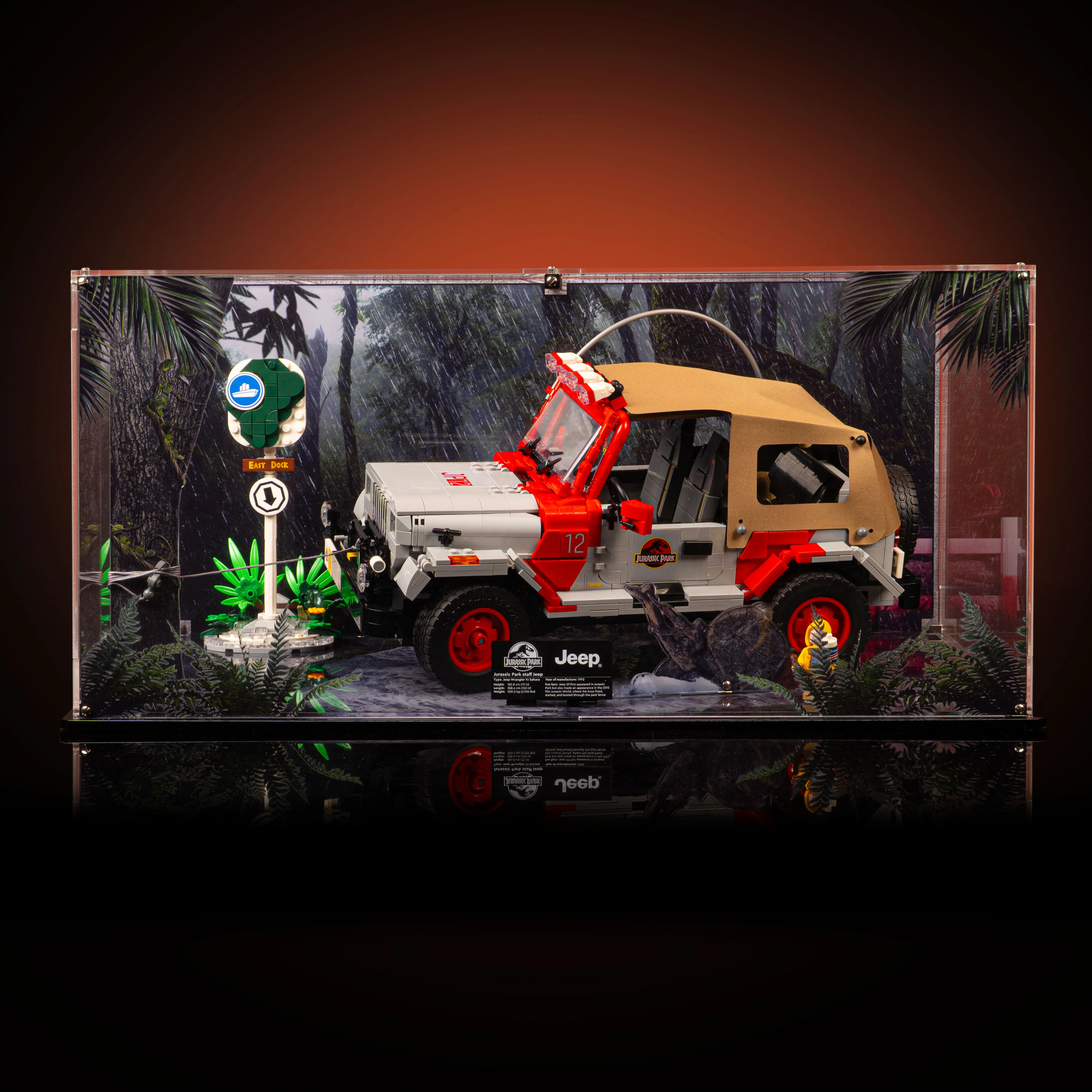Limited Edition Display Case for LEGO® Jurassic Park Jeep® Wrangler (77984) - Image 3