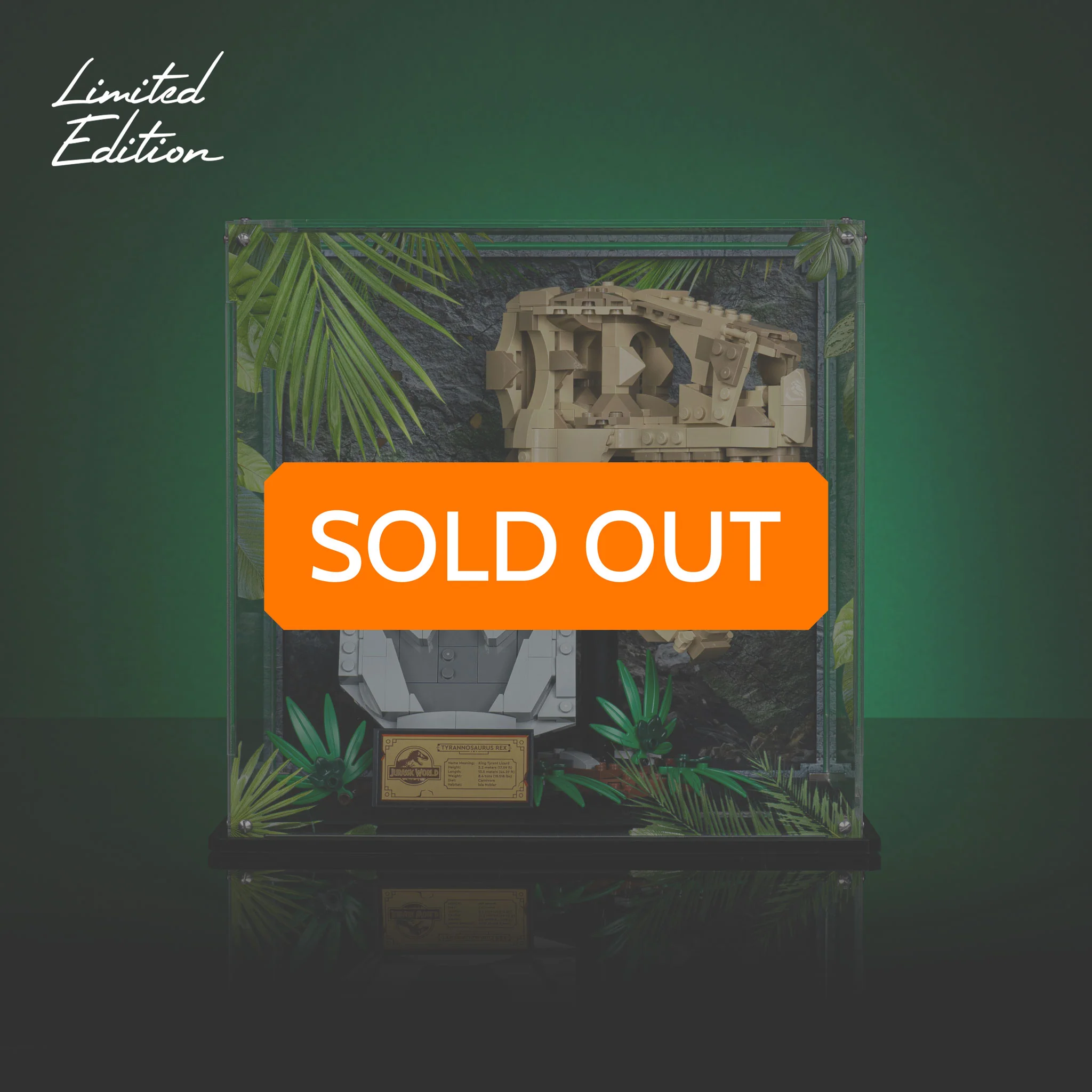 Limited Edition Display Case for LEGO® Jurassic World: Dinosaur Fossils: T. rex Skull (76964)
