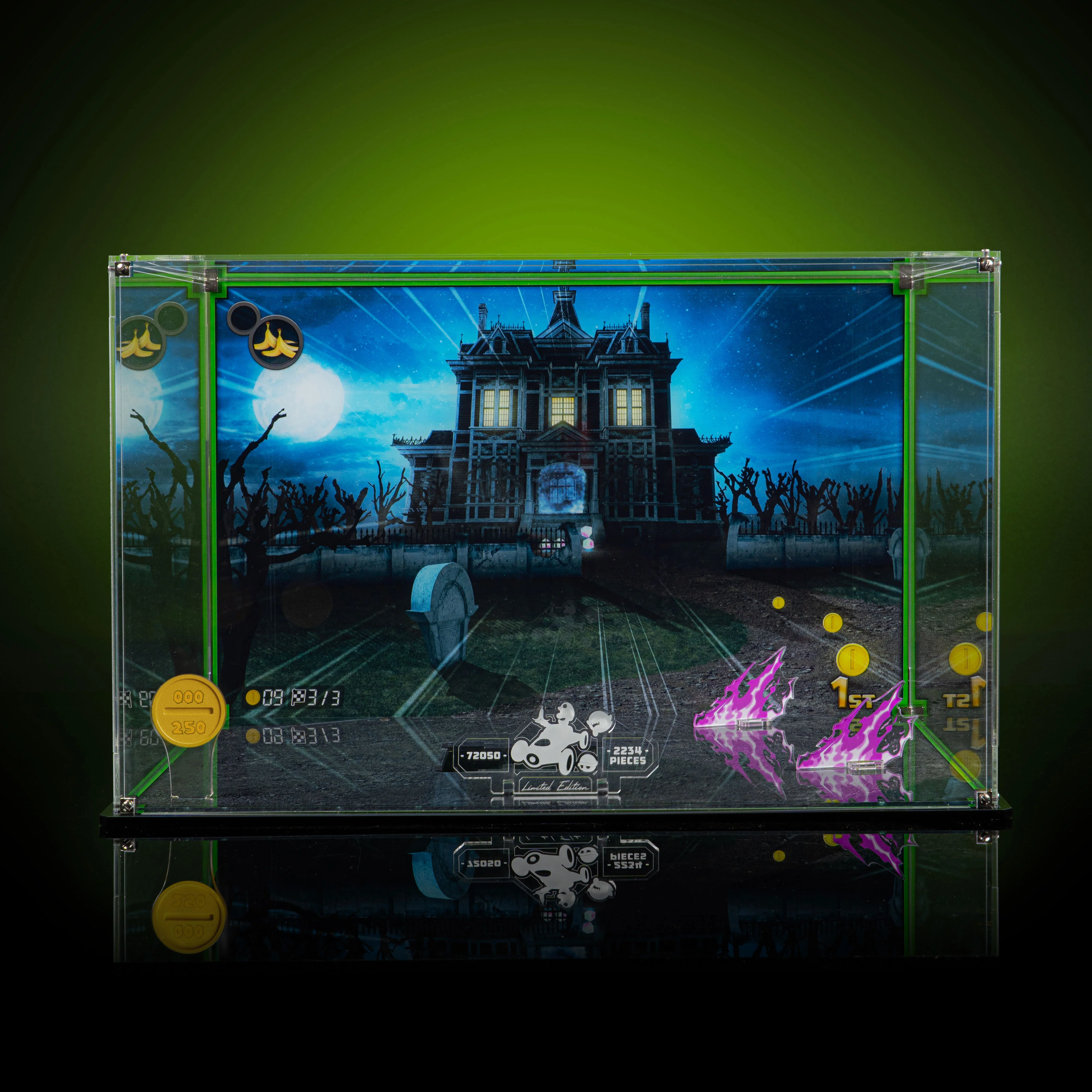 Limited Edition Display Case for LEGO® Mario Kart™ Luigi & Mach 8 (72050) - Image 2