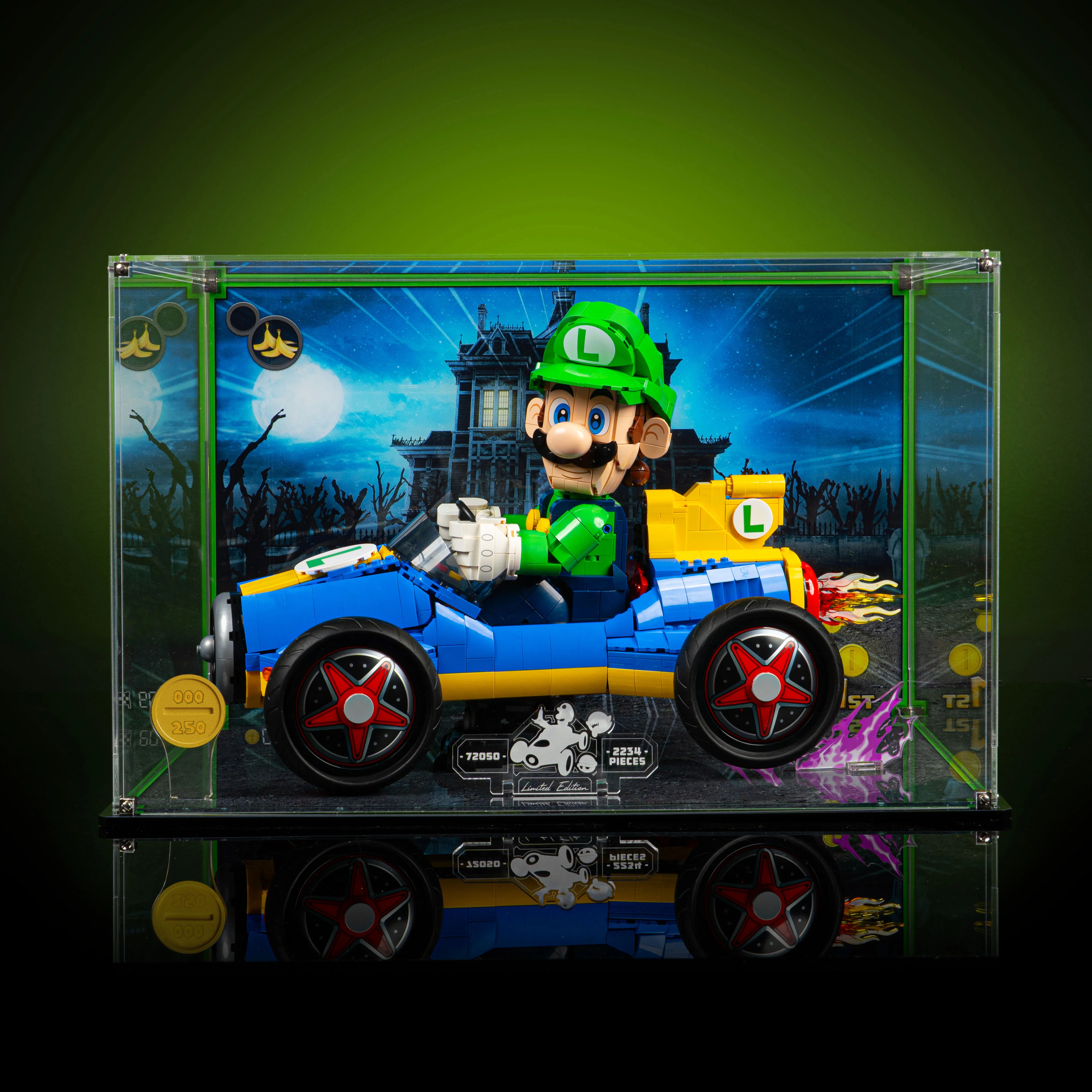 Limited Edition Display Case for LEGO® Mario Kart™ Luigi & Mach 8 (72050) - Image 4