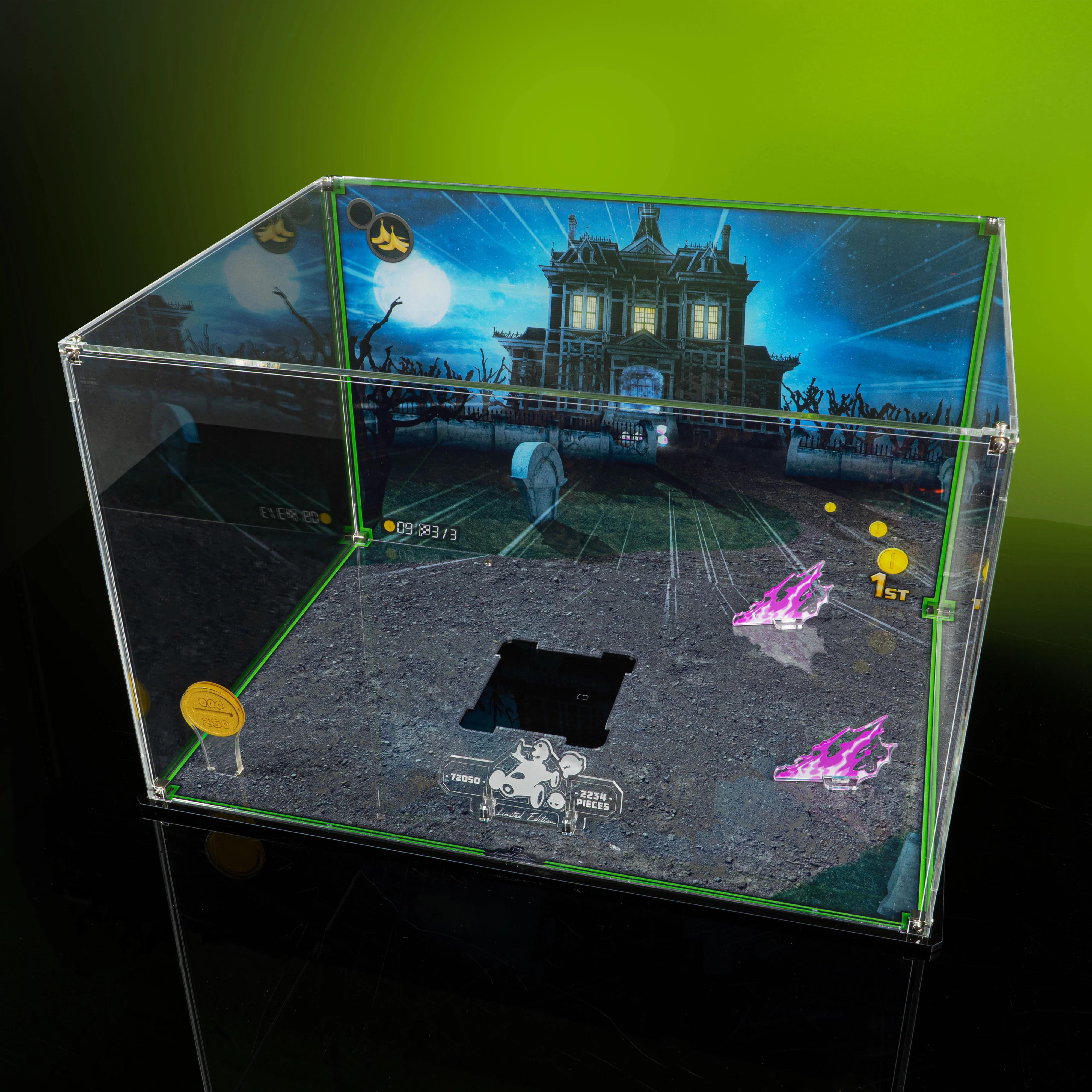 Limited Edition Display Case for LEGO® Mario Kart™ Luigi & Mach 8 (72050) - Image 5