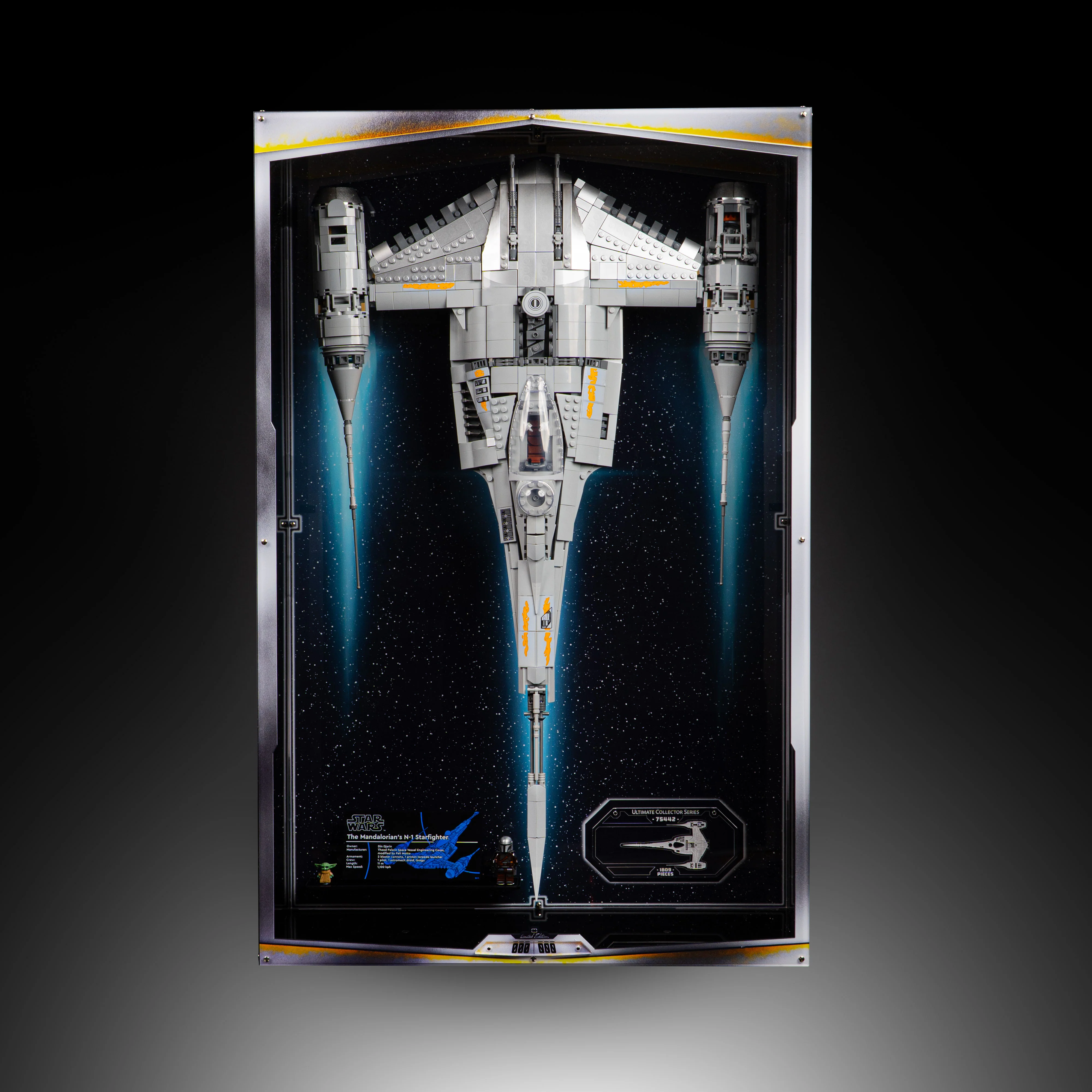 Limited Edition Wall Mountable Display Case for LEGO® Star Wars™ The Mandalorian's N-1 Starfighter™ (75442) - Image 3