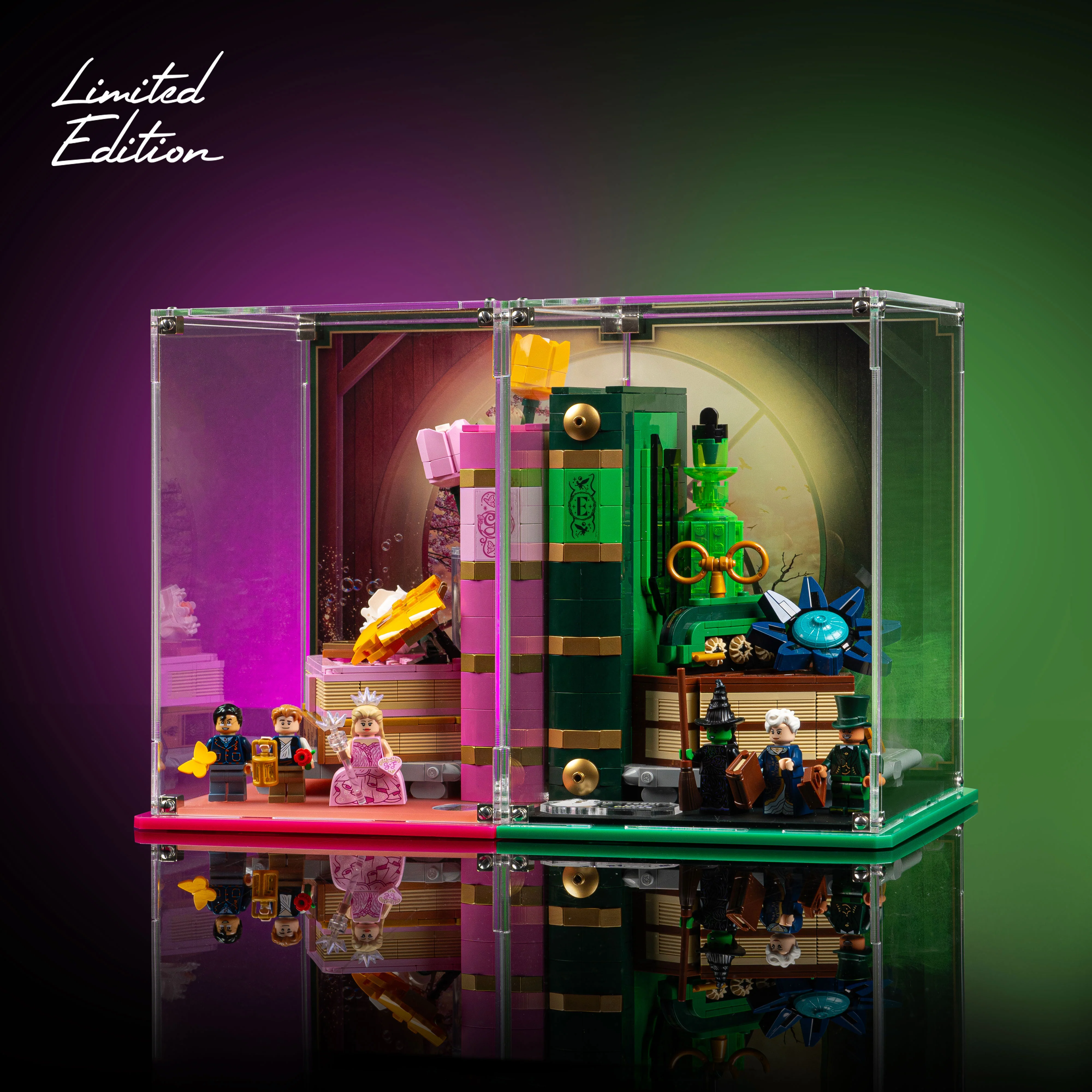 Limited Edition Display Case for LEGO® Wicked: Glinda and Elphaba Bookends (75691) - Image 2