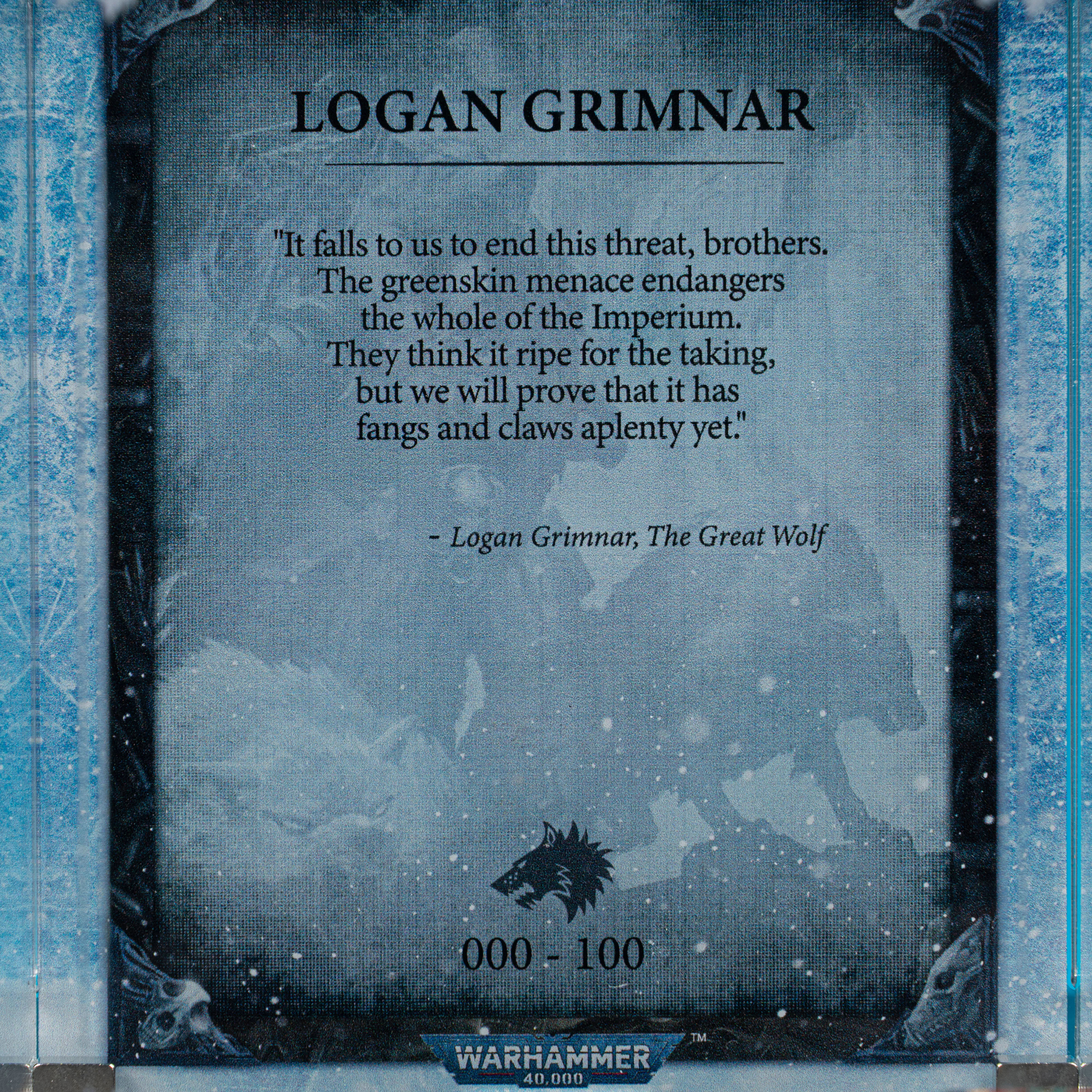 Limited Edition Display Case for Warhammer® 40,000 Logan Grimnar - Image 5