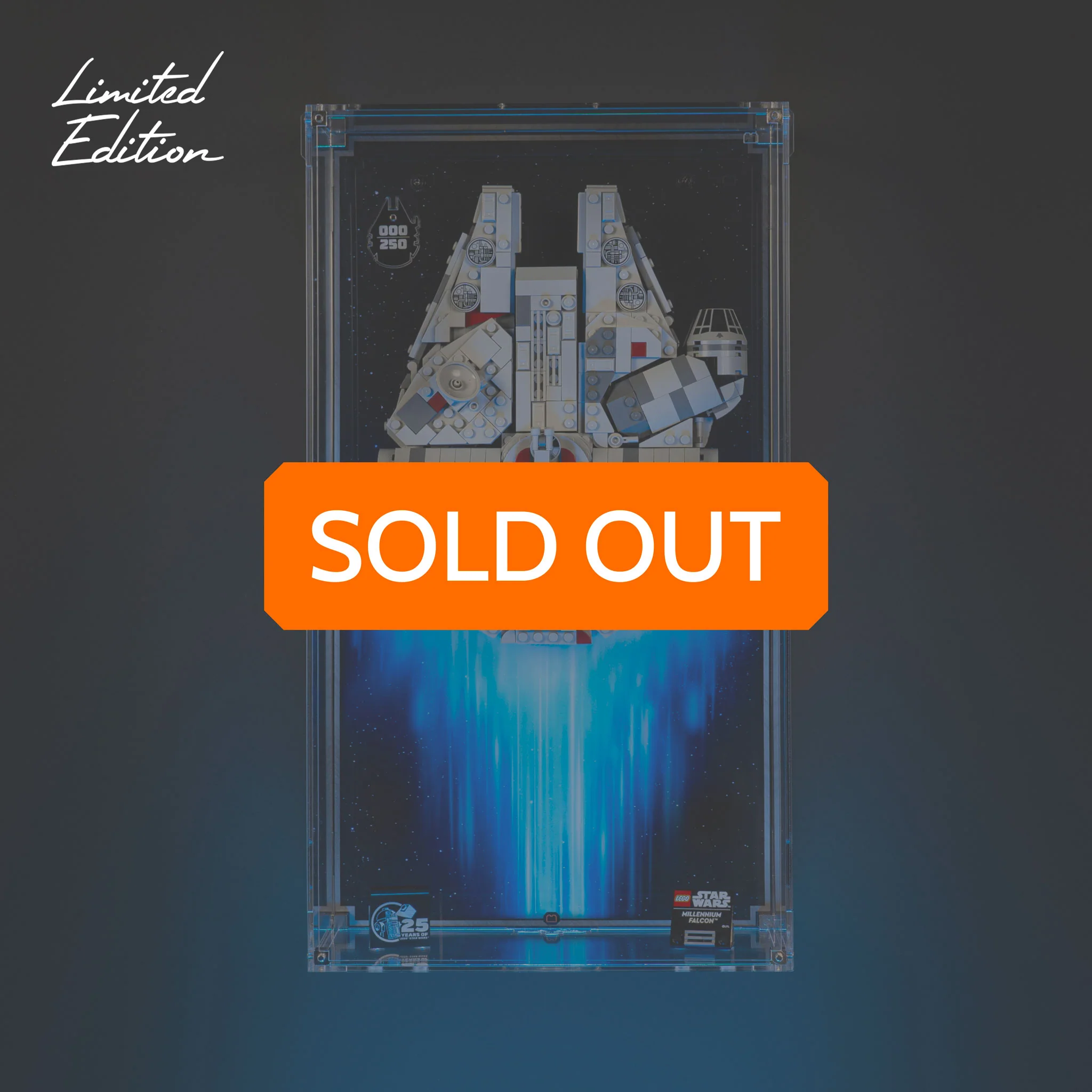 Limited Edition Wall Mounted Display Case for LEGO® Star Wars™ Midi Scale Millennium Falcon™ (75375)