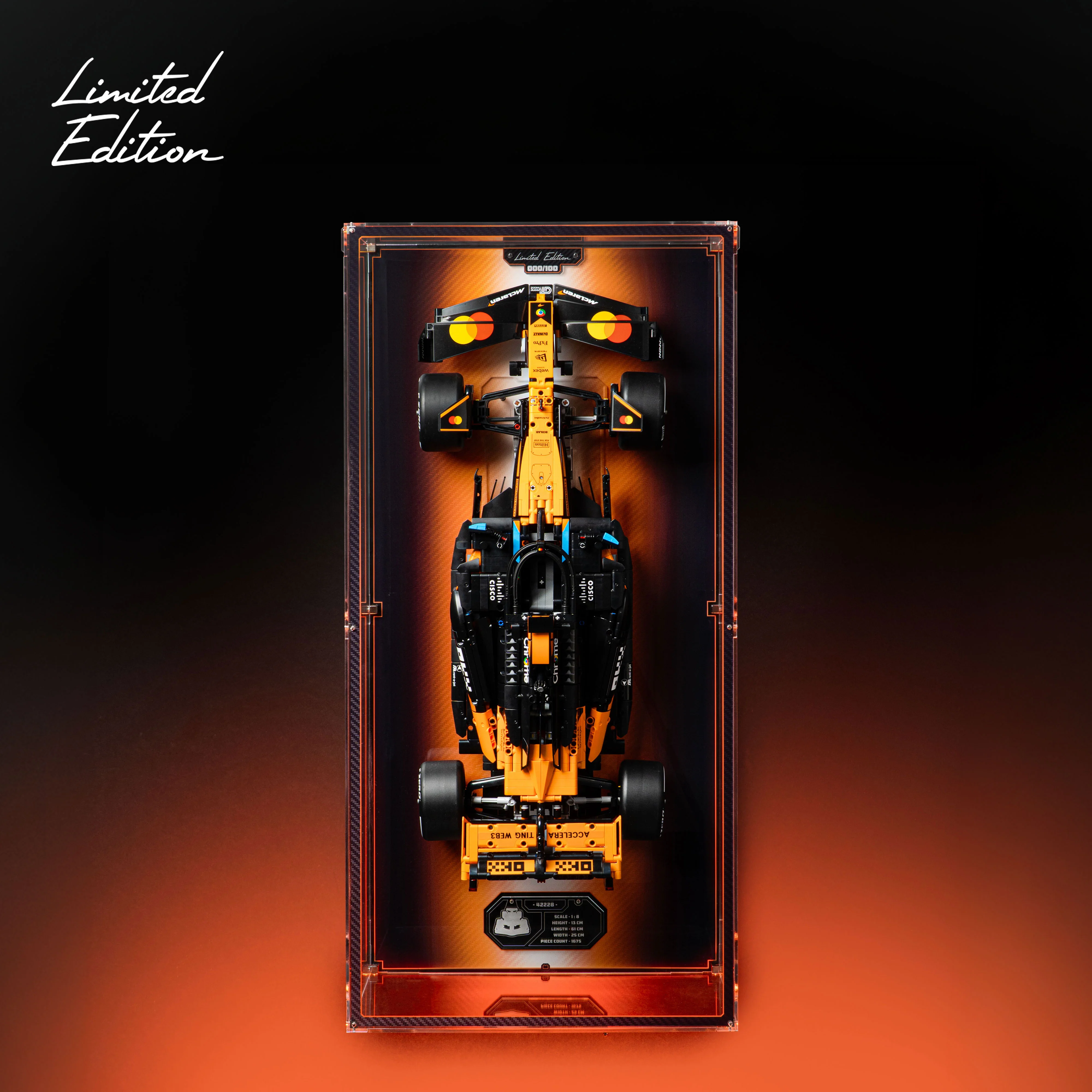Limited Edition Wall Mounted Display Case for LEGO® Technic McLaren MCL39 F1® Car (42228) - Image 2