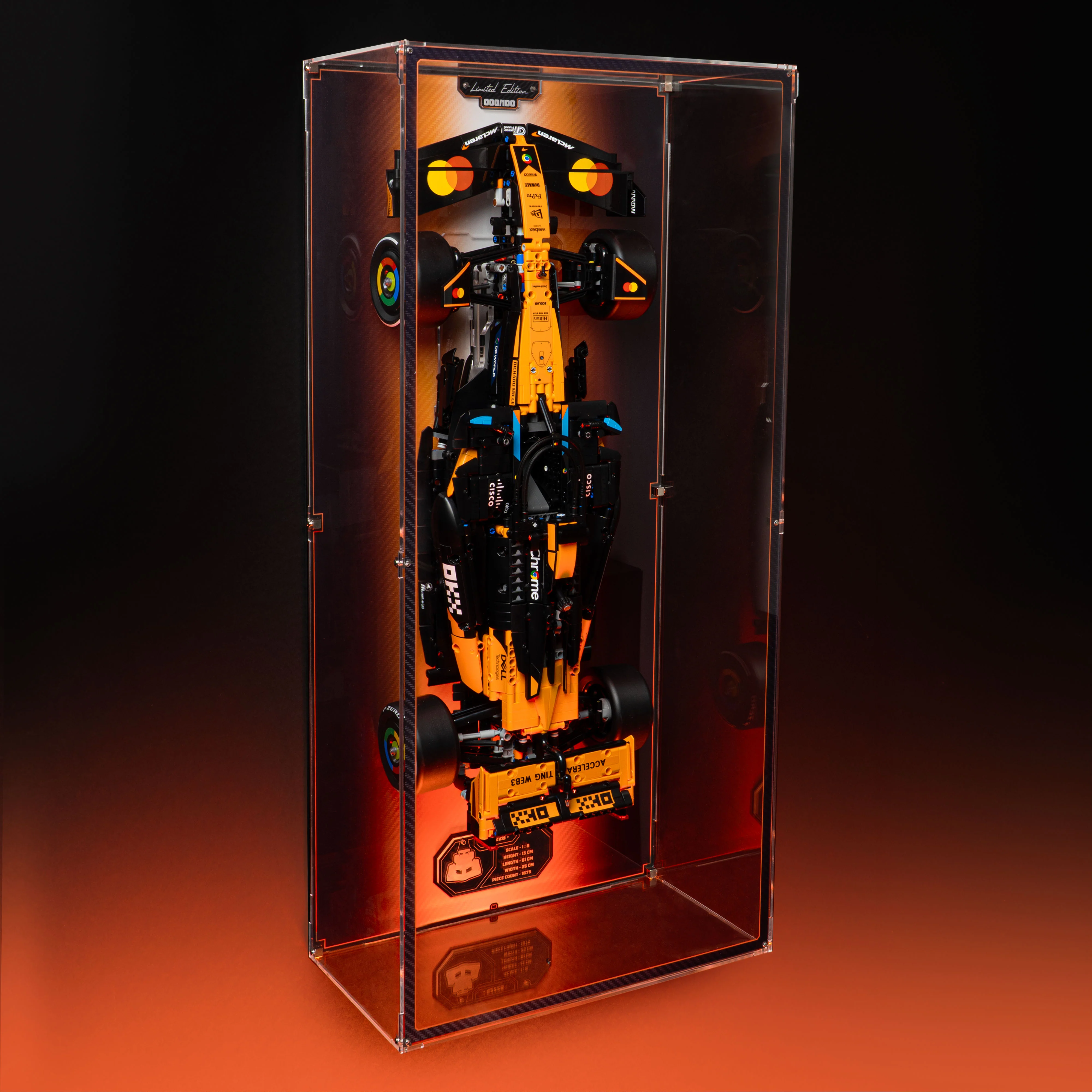 Limited Edition Wall Mounted Display Case for LEGO® Technic McLaren MCL39 F1® Car (42228) - Image 3