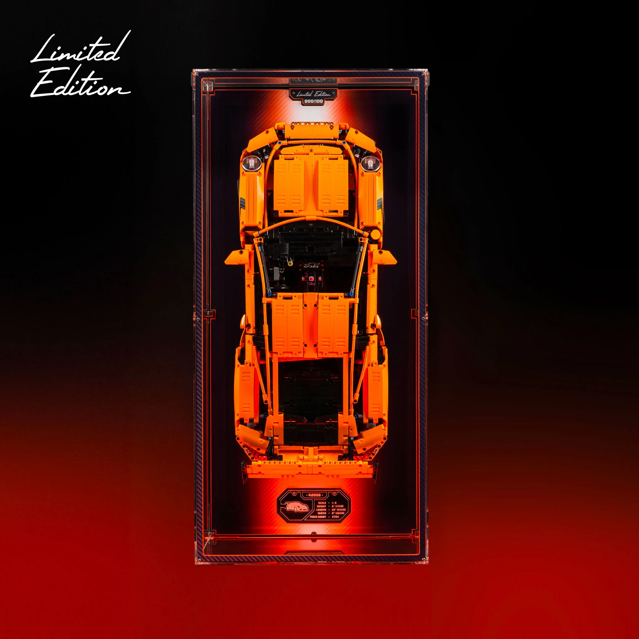 Limited Edition Wall Mounted Display Case for LEGO® Technic™ Porsche 911 GT3 RS (42056) - Image 2