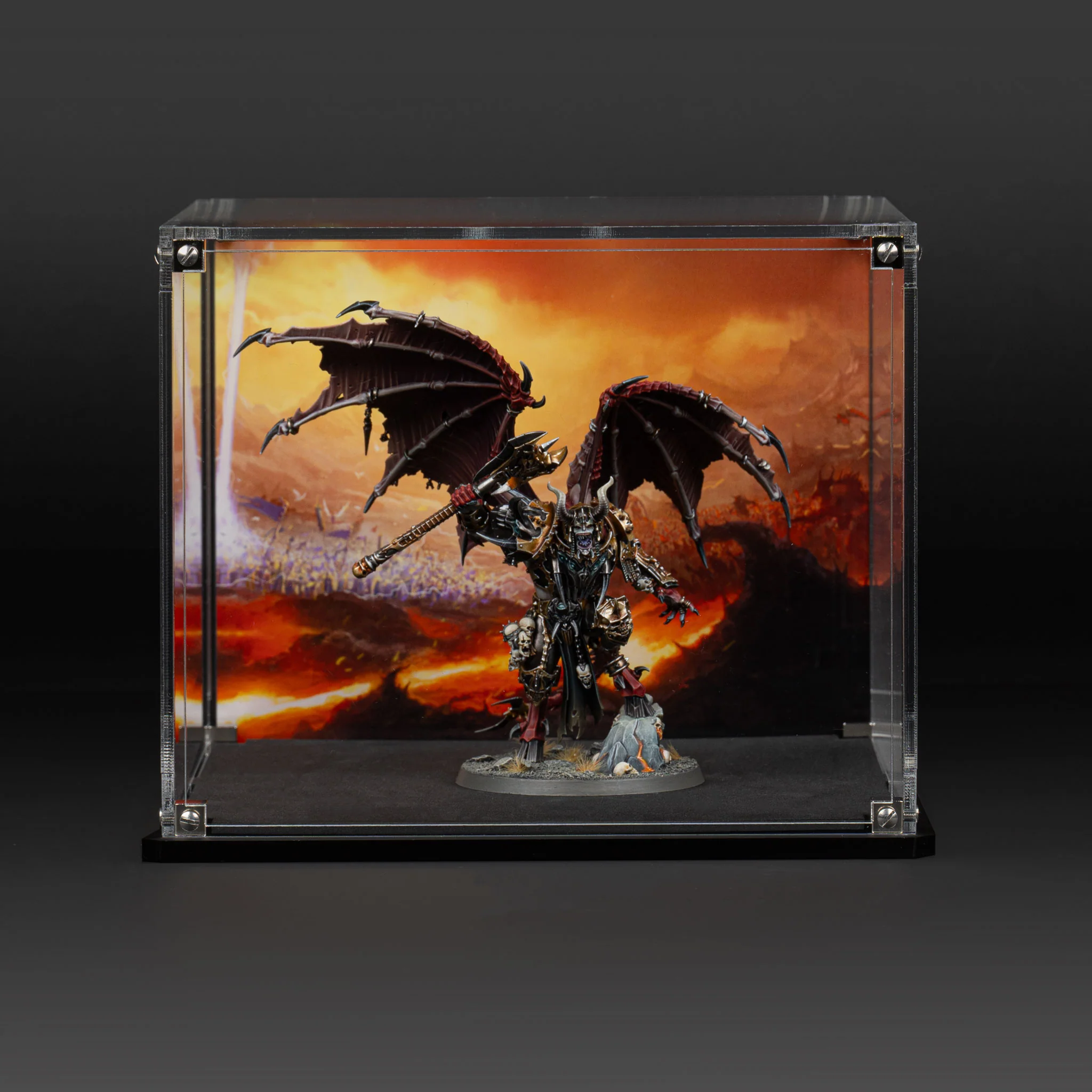 Oversized Miniature Display Case for Warhammer® with Eternal Conflict Background - Image 2