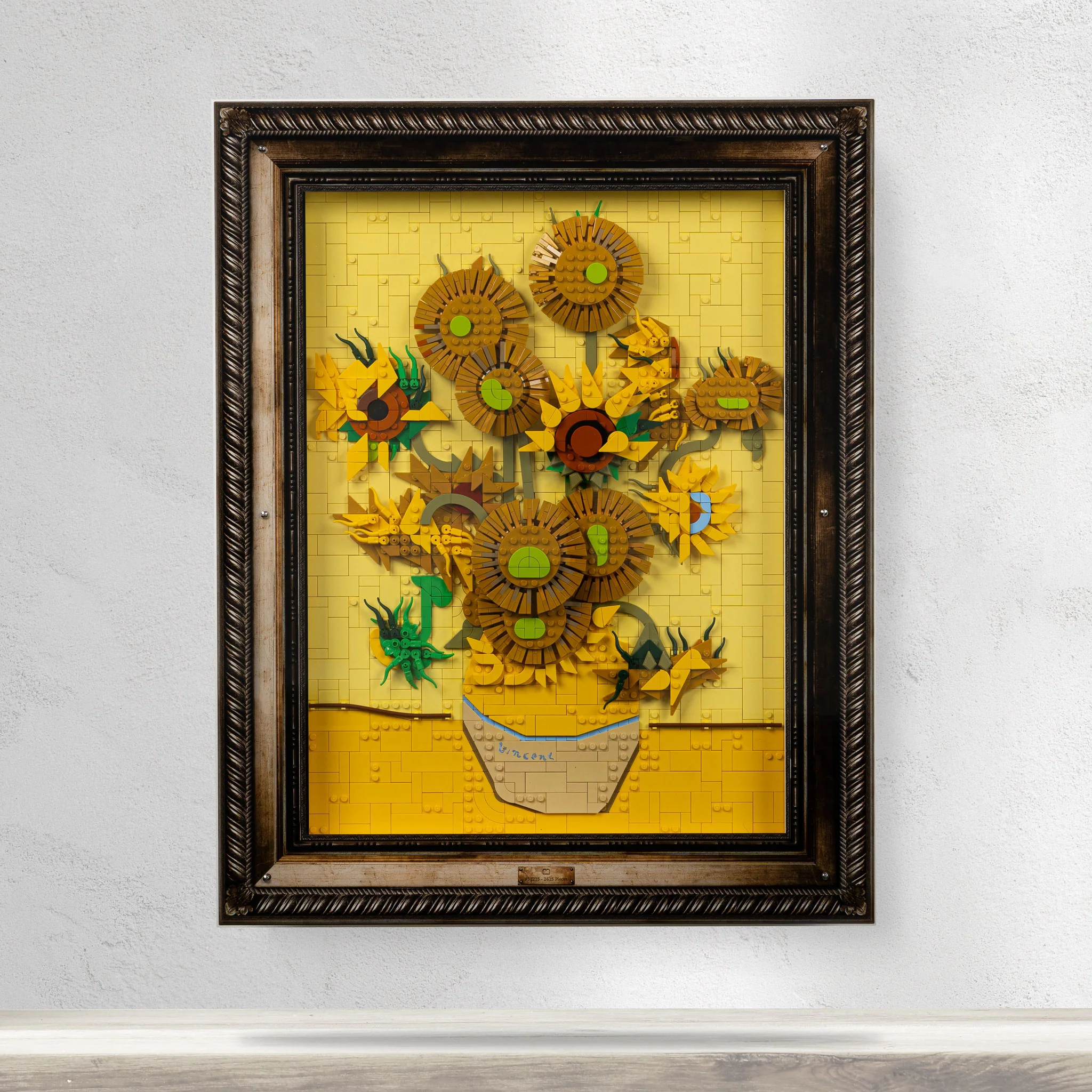Wall Mounted Display Case for LEGO® Art: Vincent van Gogh - Sunflowers (31215) - Image 2