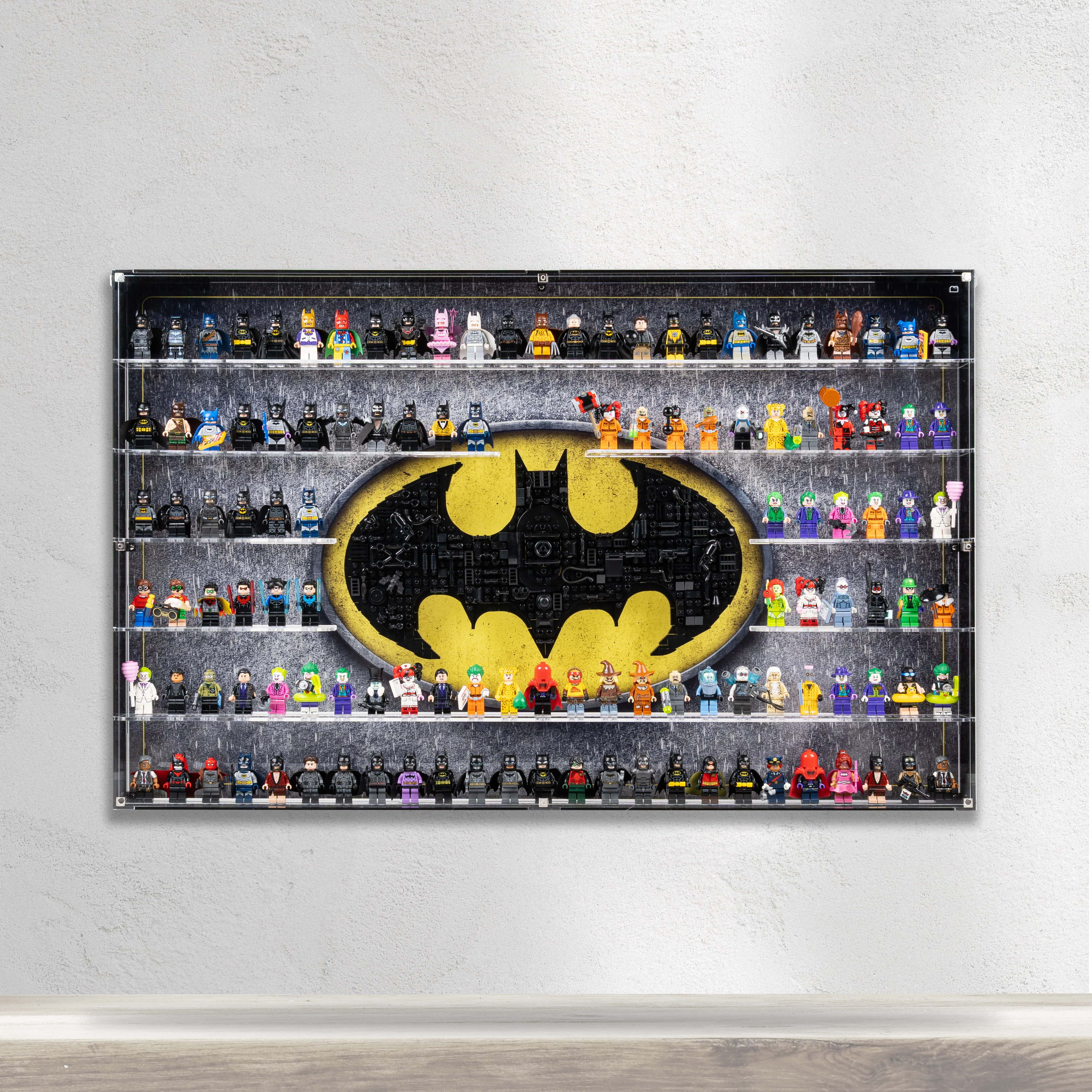 Wall Mounted Display Case for LEGO® Batman™ Logo & 121 Minifigures (76330) - Image 3