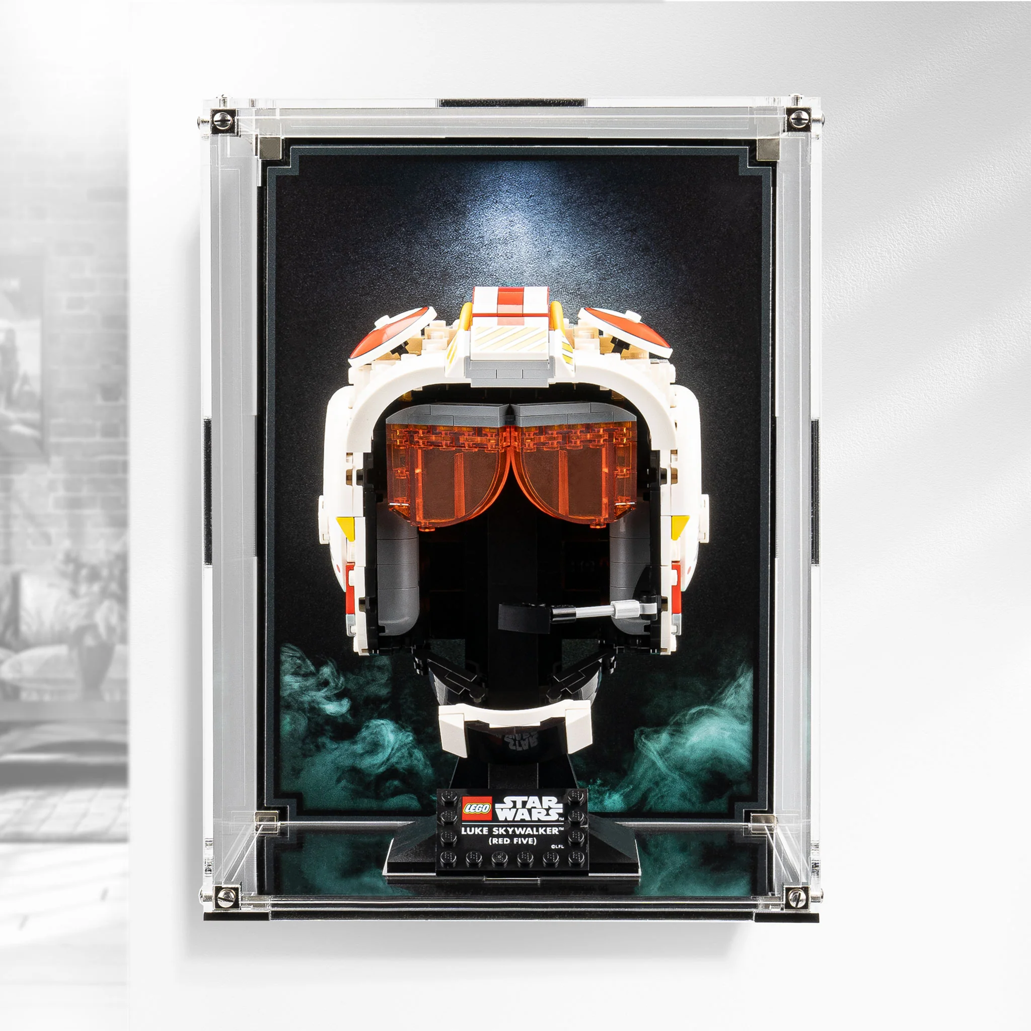 Wall Mounted Display Case for LEGO® Star Wars Luke Skywalker™ (Red Five) Helmet (75327) - Image 12